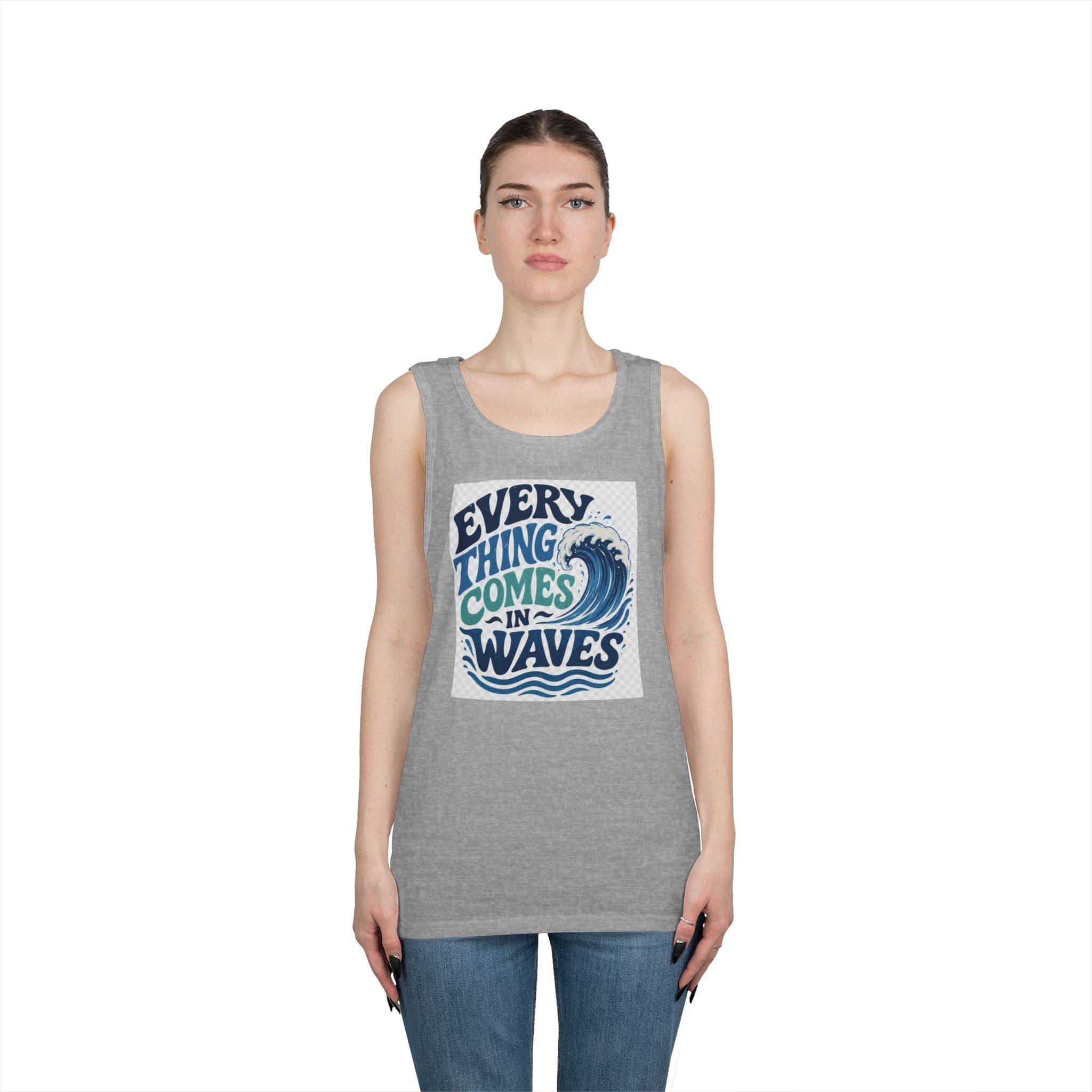 Everything Comes in Waves Coastal Graphic tee shirt