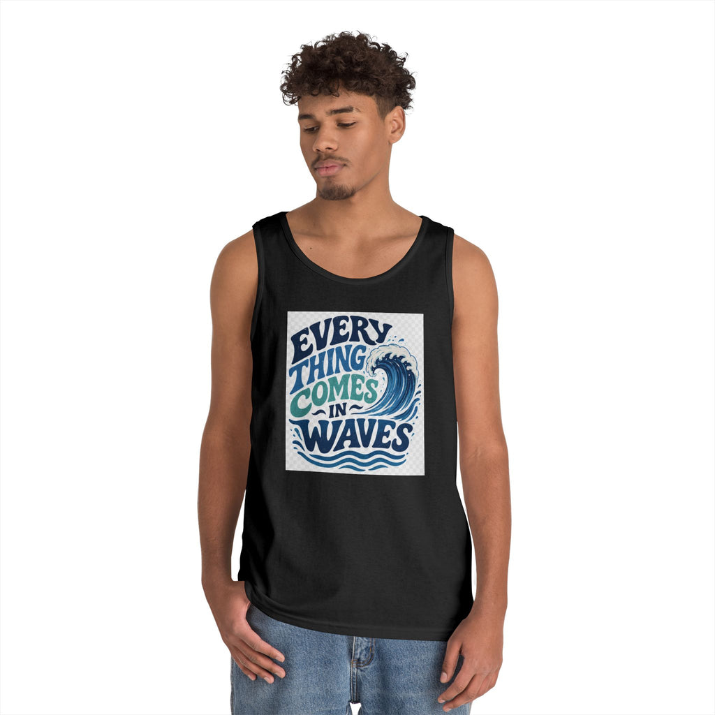 Everything Comes in Waves Coastal Graphic tee shirt