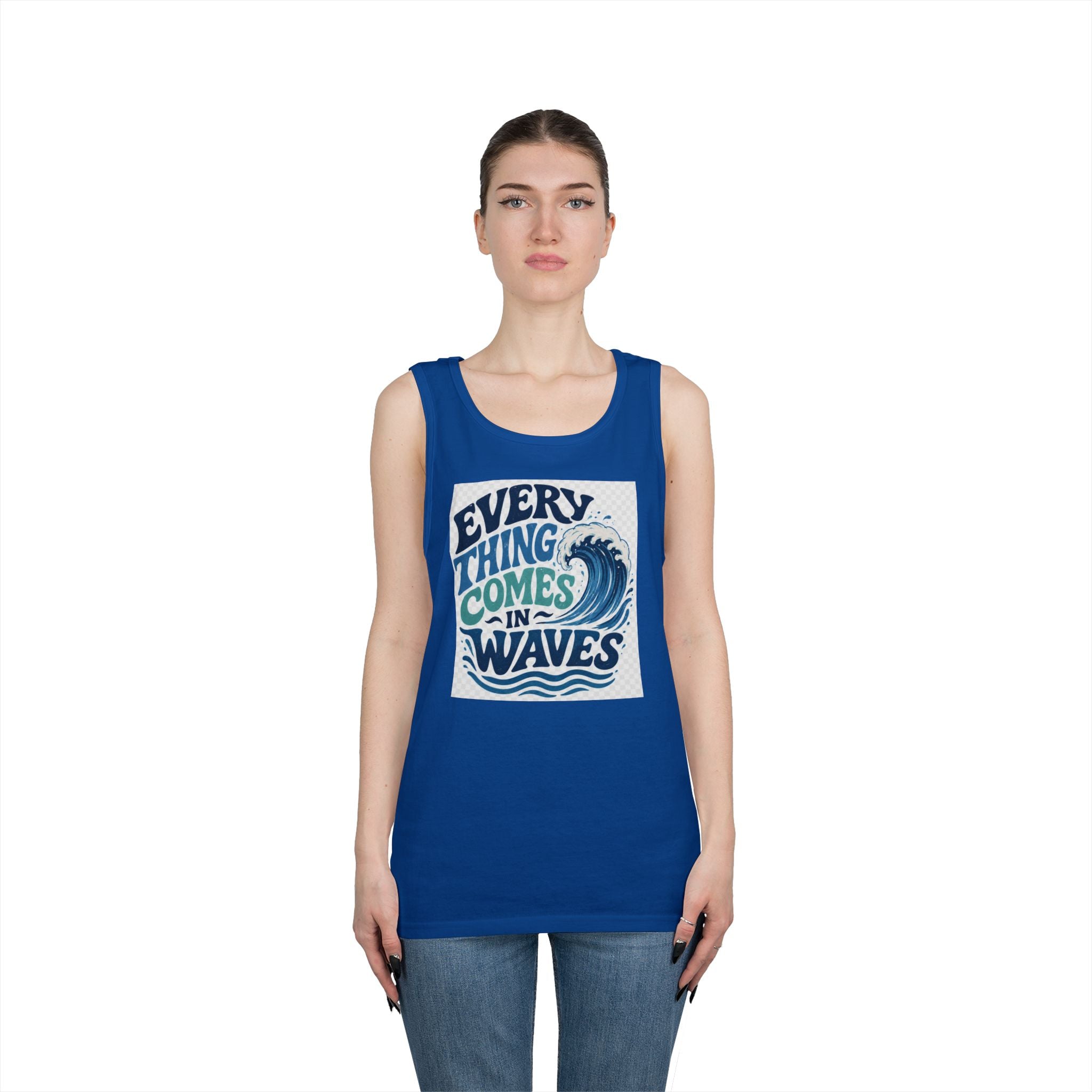 Everything Comes in Waves Coastal Graphic tee shirt