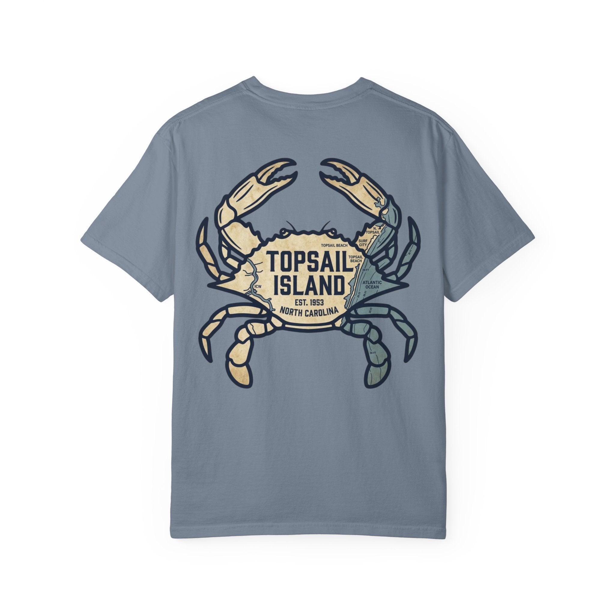 Salt & Sound Topsail Island Crab Shirt – Coastal North Carolina Tee