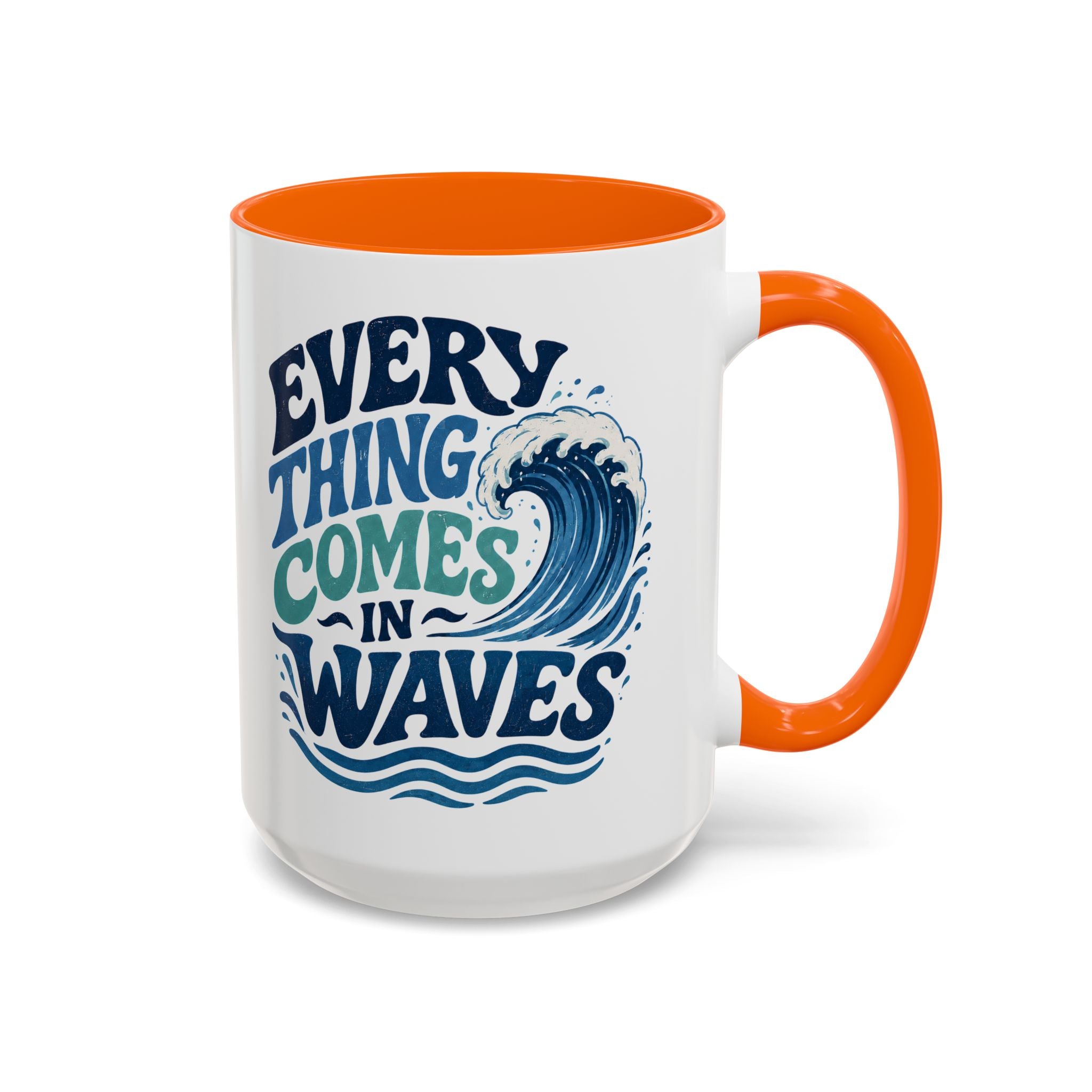 Everything Comes in Waves Coastal Coffee Cup