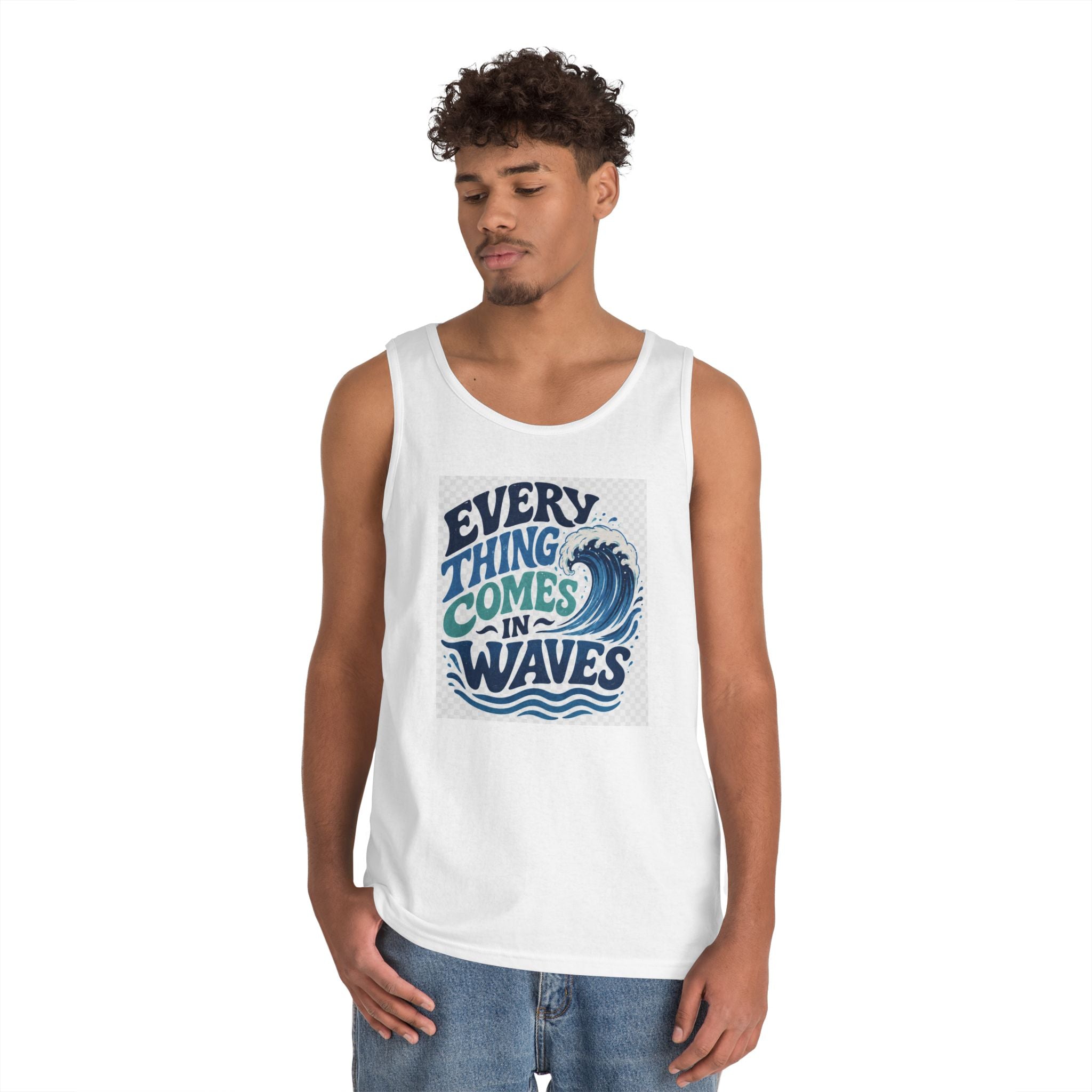 Everything Comes in Waves Coastal Graphic tee shirt