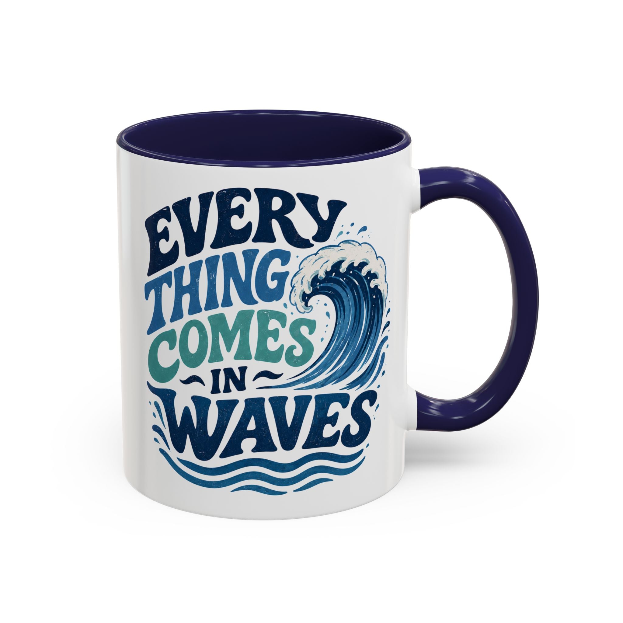 Everything Comes in Waves Coastal Coffee Cup