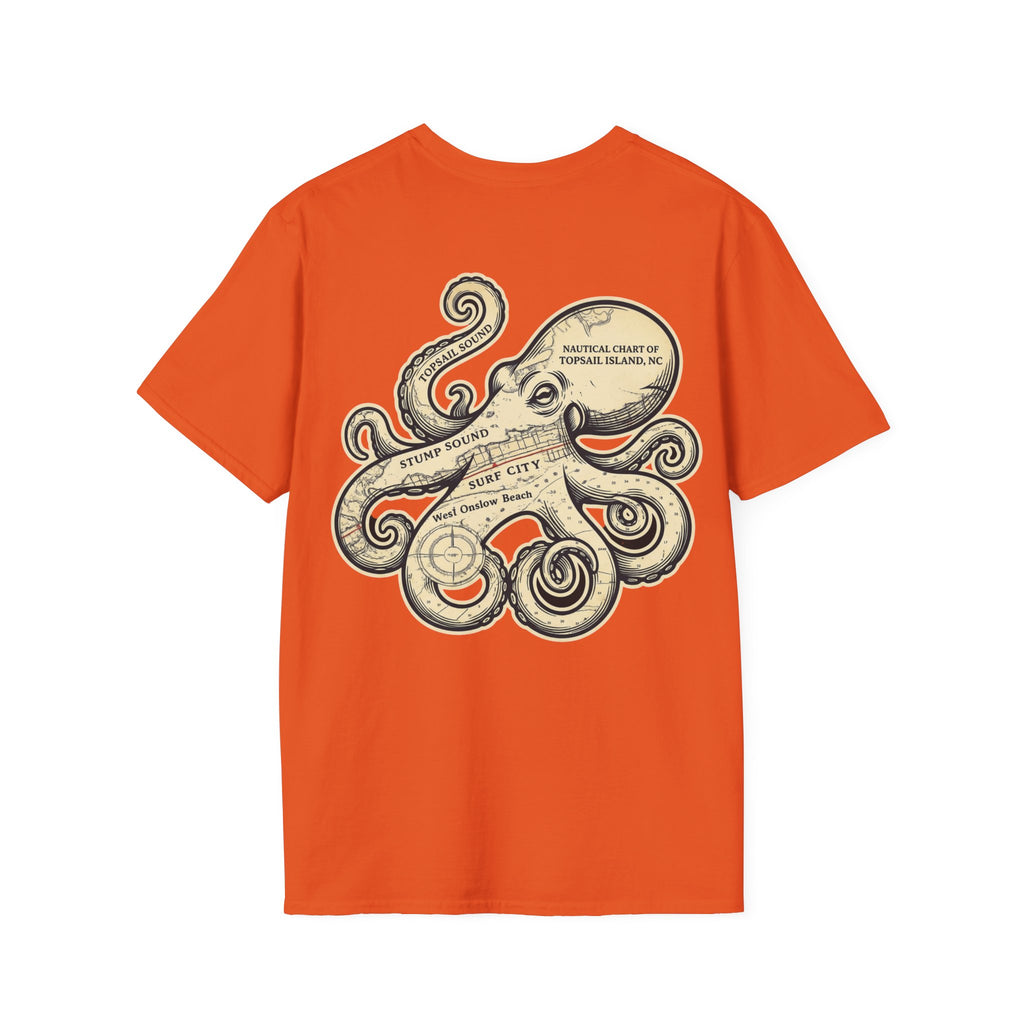 The Kraken of Topsail Vintage Nautical Chart T-Shirt