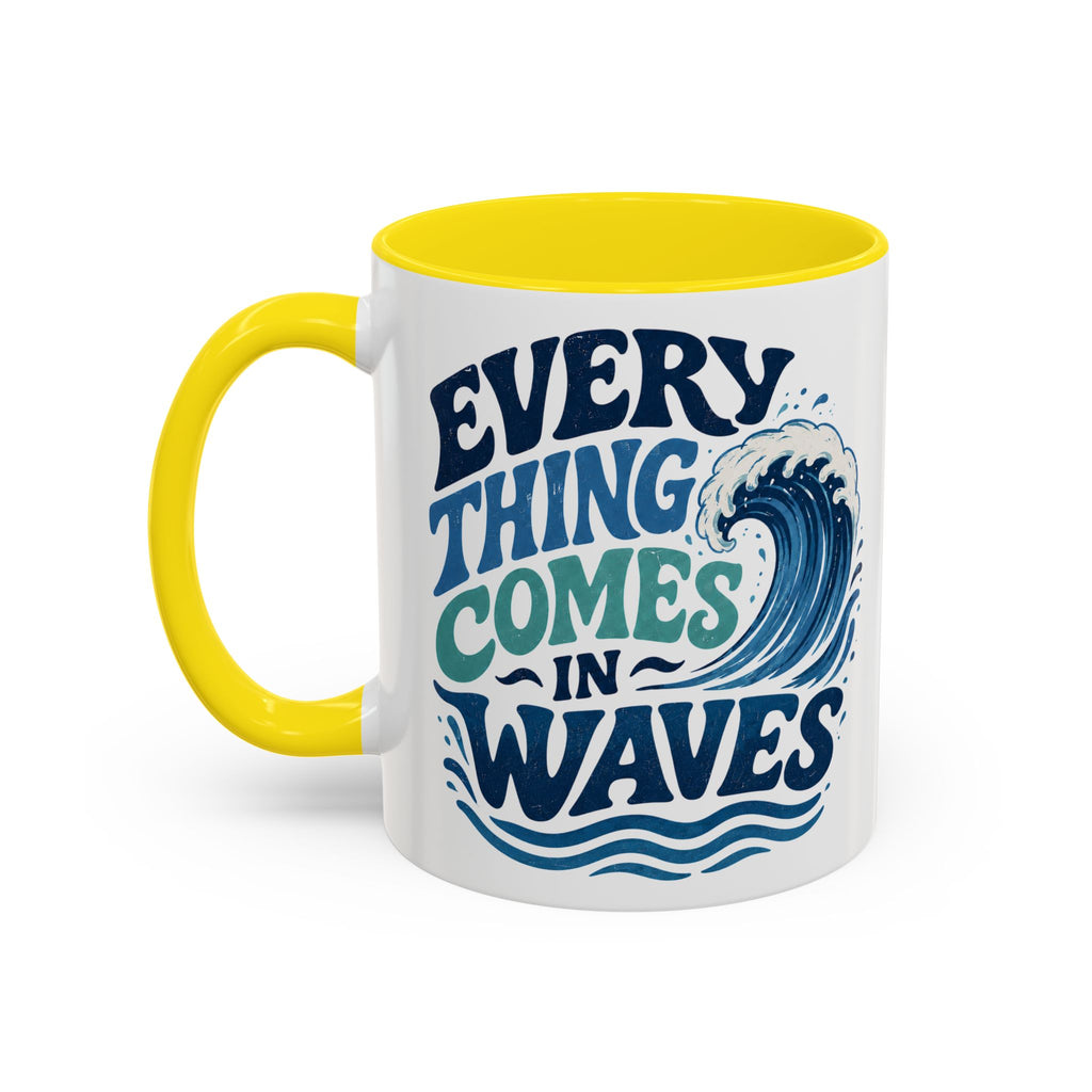 Everything Comes in Waves Coastal Coffee Cup
