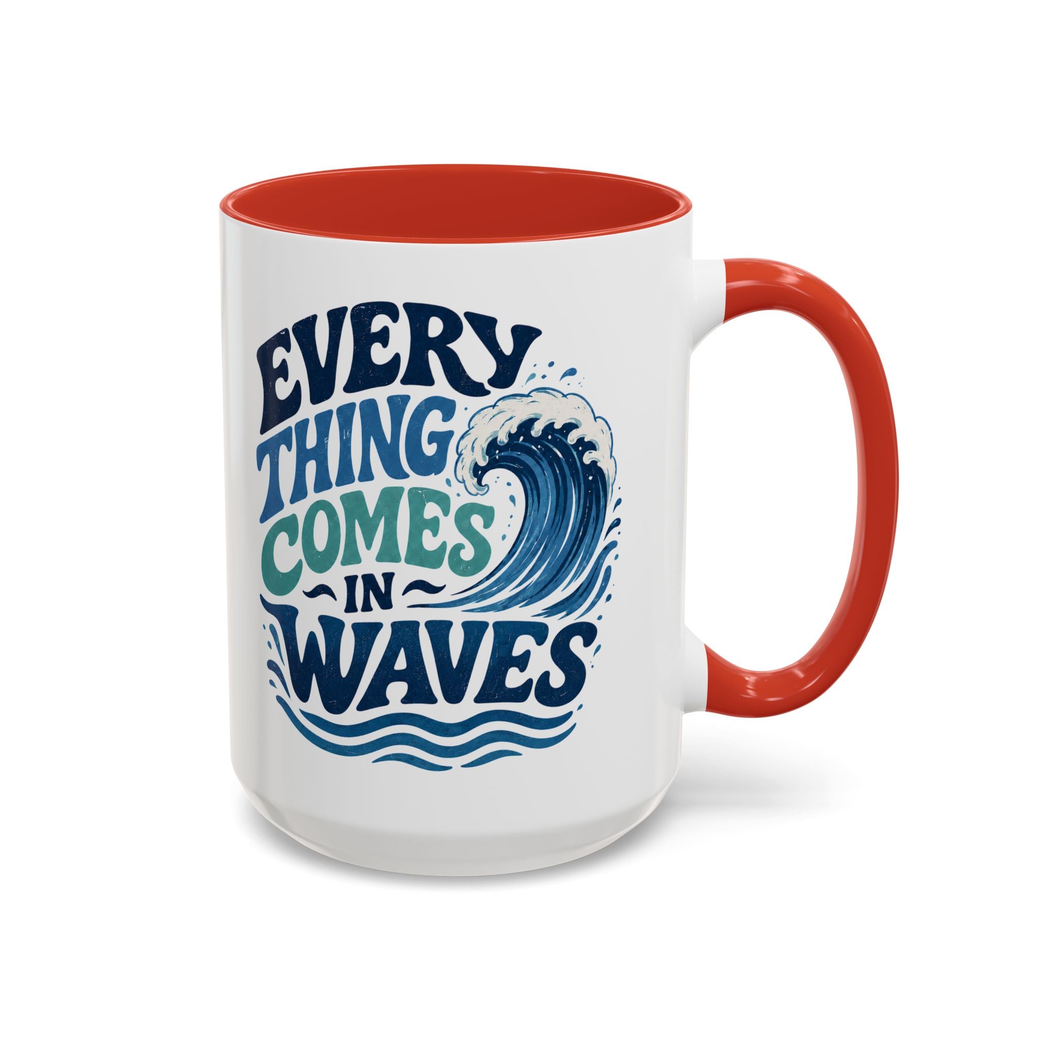 Everything Comes in Waves Coastal Coffee Cup