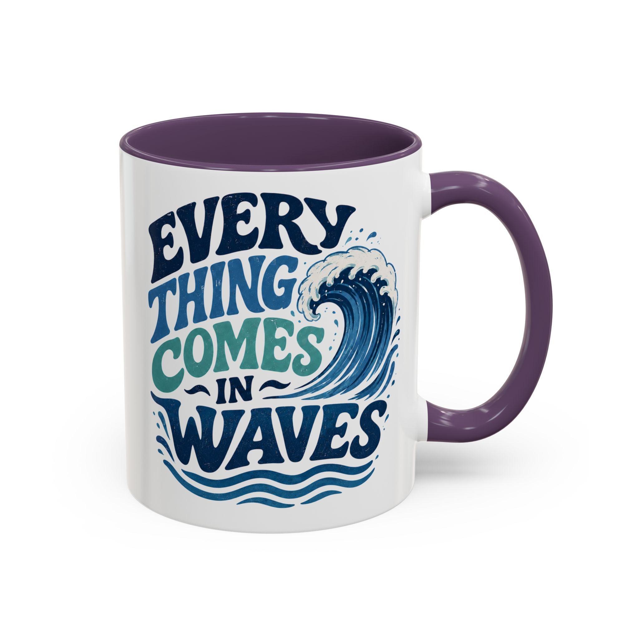 Everything Comes in Waves Coastal Coffee Cup