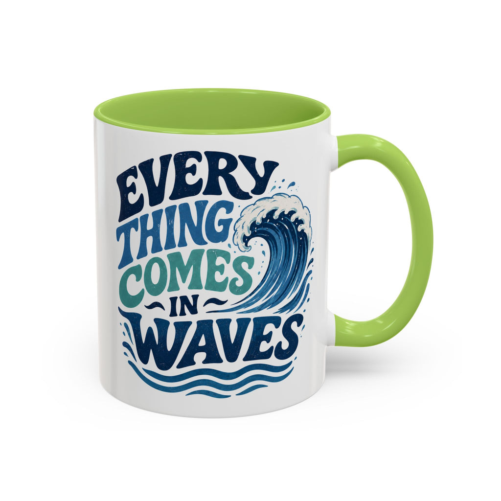 Everything Comes in Waves Coastal Coffee Cup