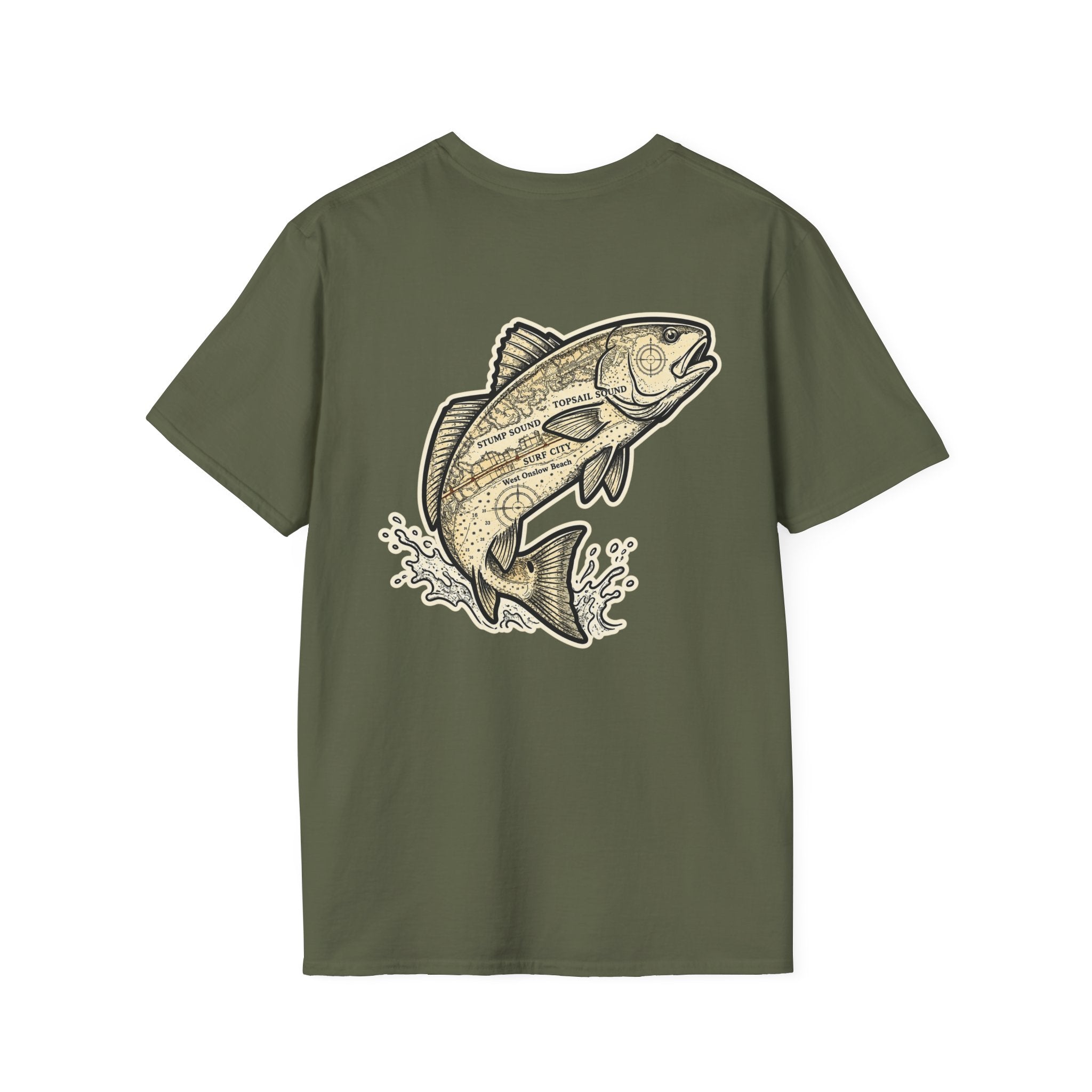 Topsail Sound Navigation Red Drum Premium T-Shirt