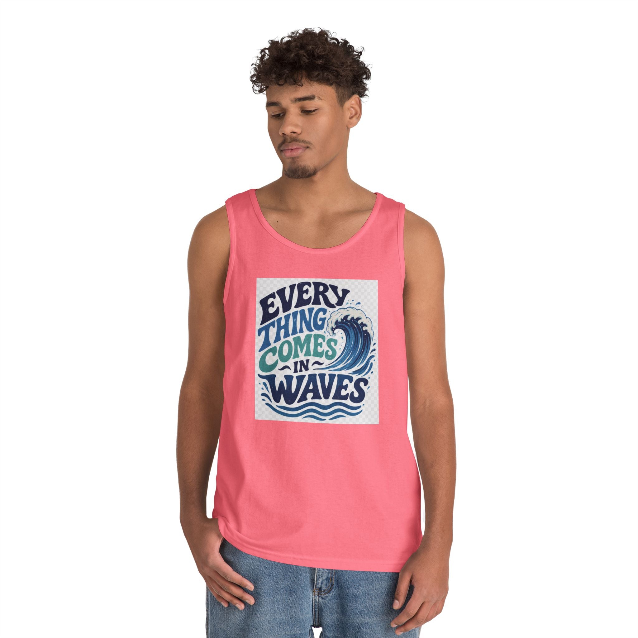 Everything Comes in Waves Coastal Graphic tee shirt