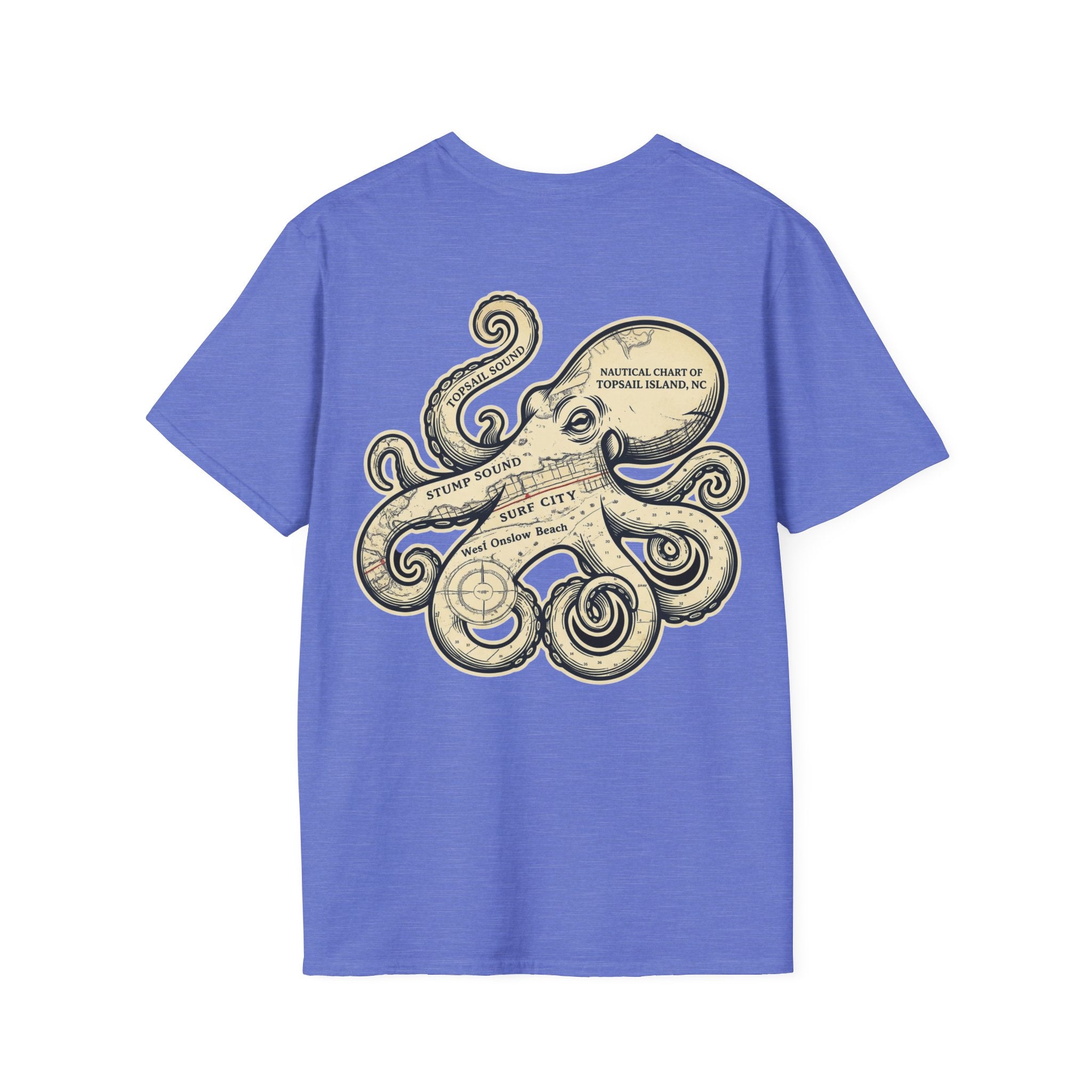 The Kraken of Topsail Vintage Nautical Chart T-Shirt