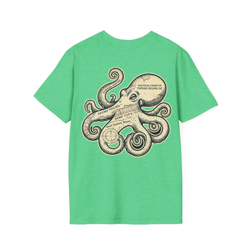 The Kraken of Topsail Vintage Nautical Chart T-Shirt
