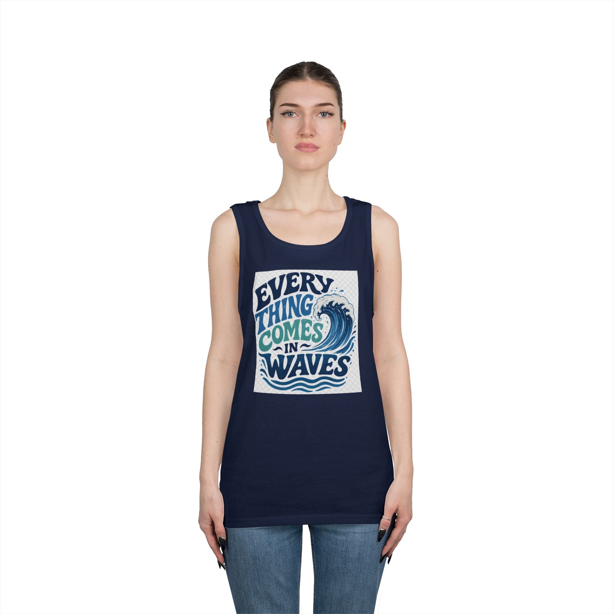 Everything Comes in Waves Coastal Graphic tee shirt
