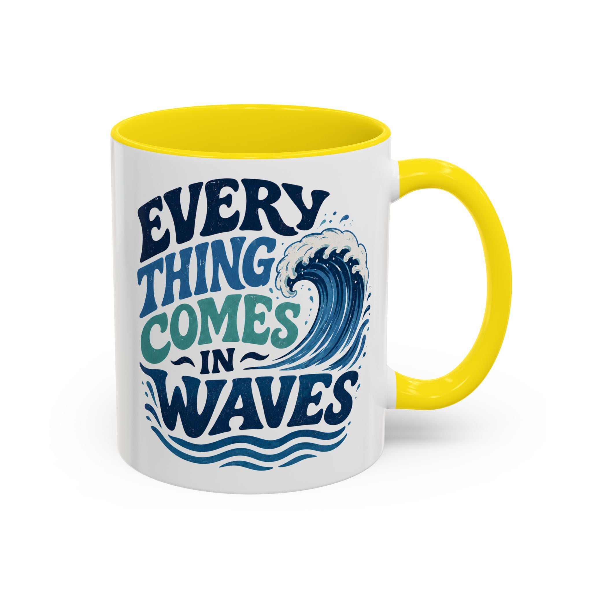 Everything Comes in Waves Coastal Coffee Cup