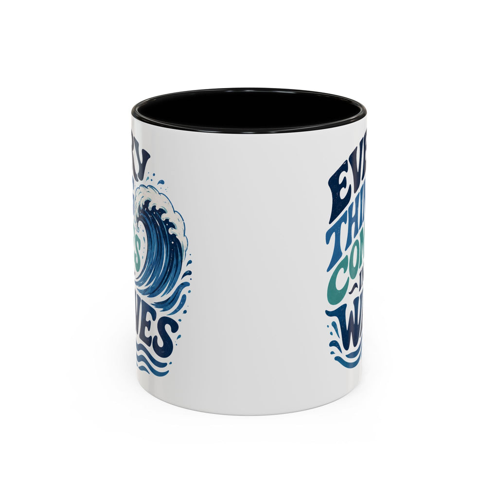 Everything Comes in Waves Coastal Coffee Cup