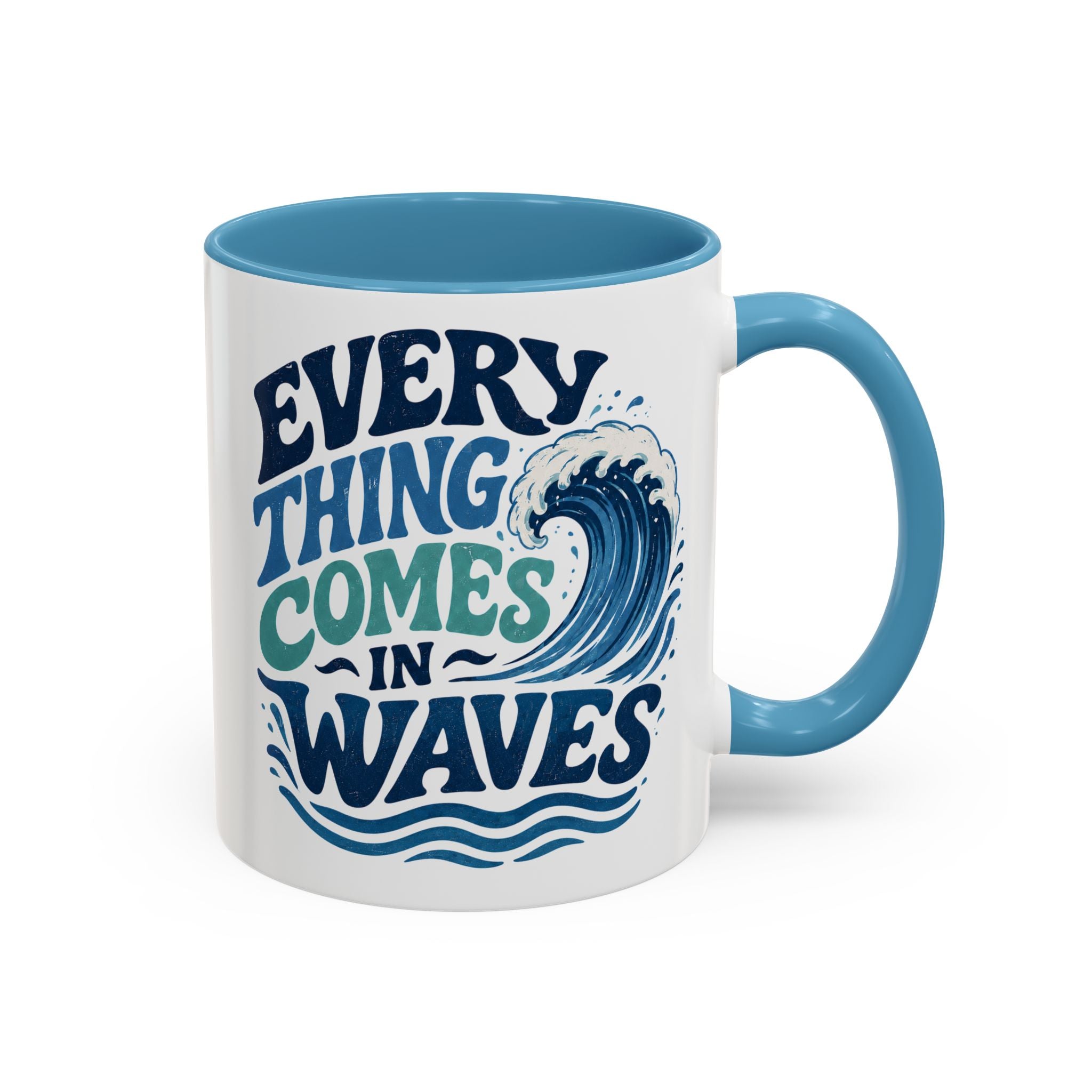 Everything Comes in Waves Coastal Coffee Cup