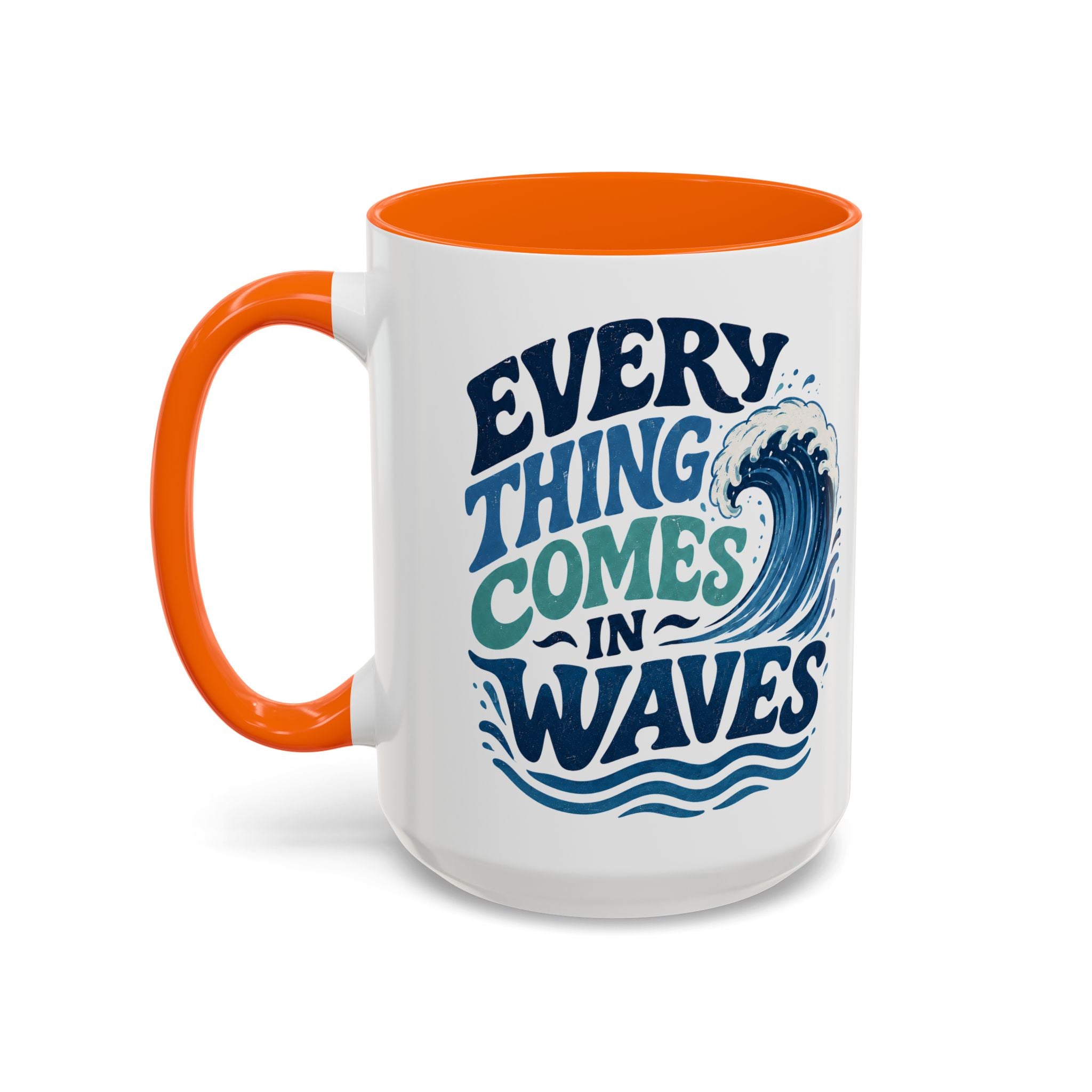 Everything Comes in Waves Coastal Coffee Cup