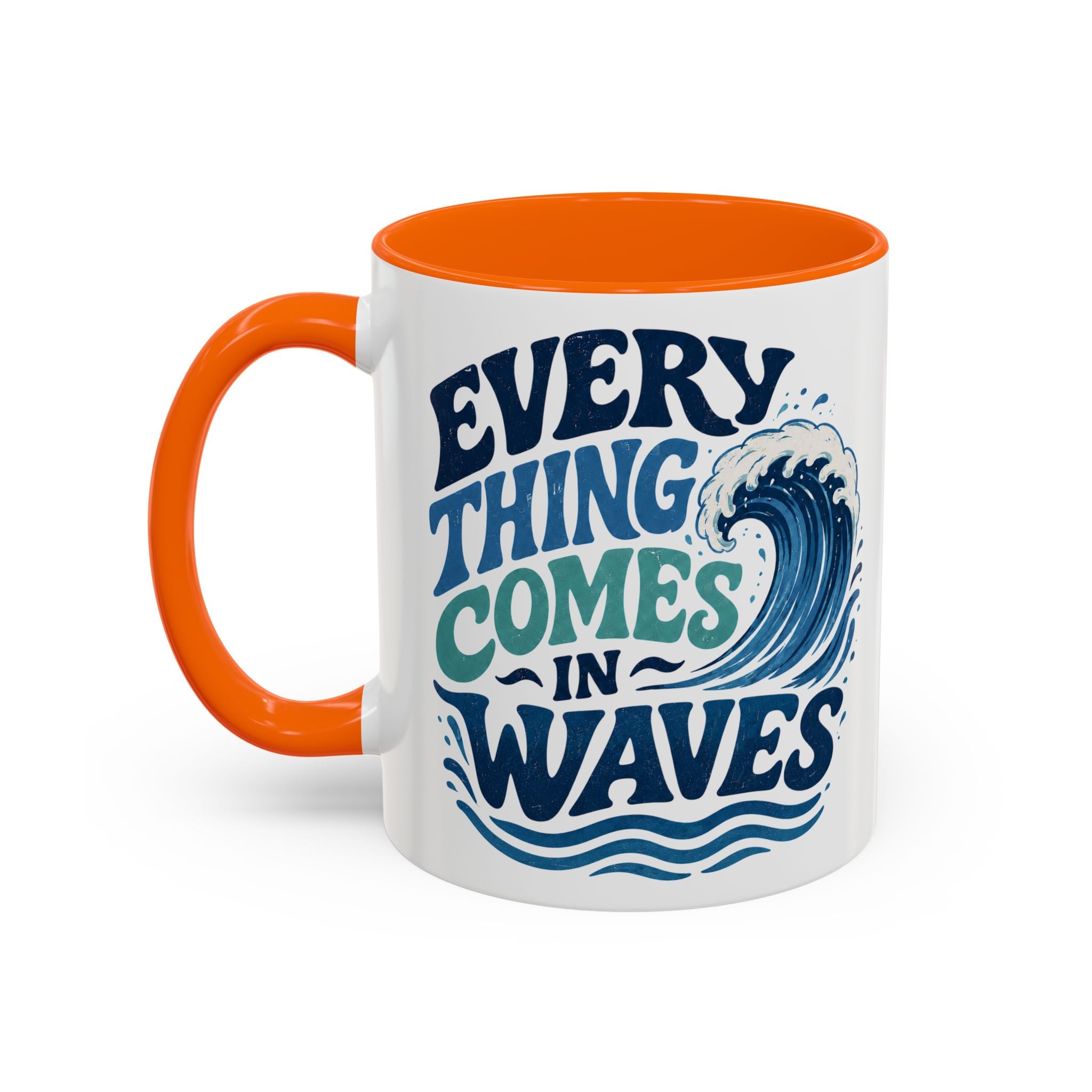 Everything Comes in Waves Coastal Coffee Cup