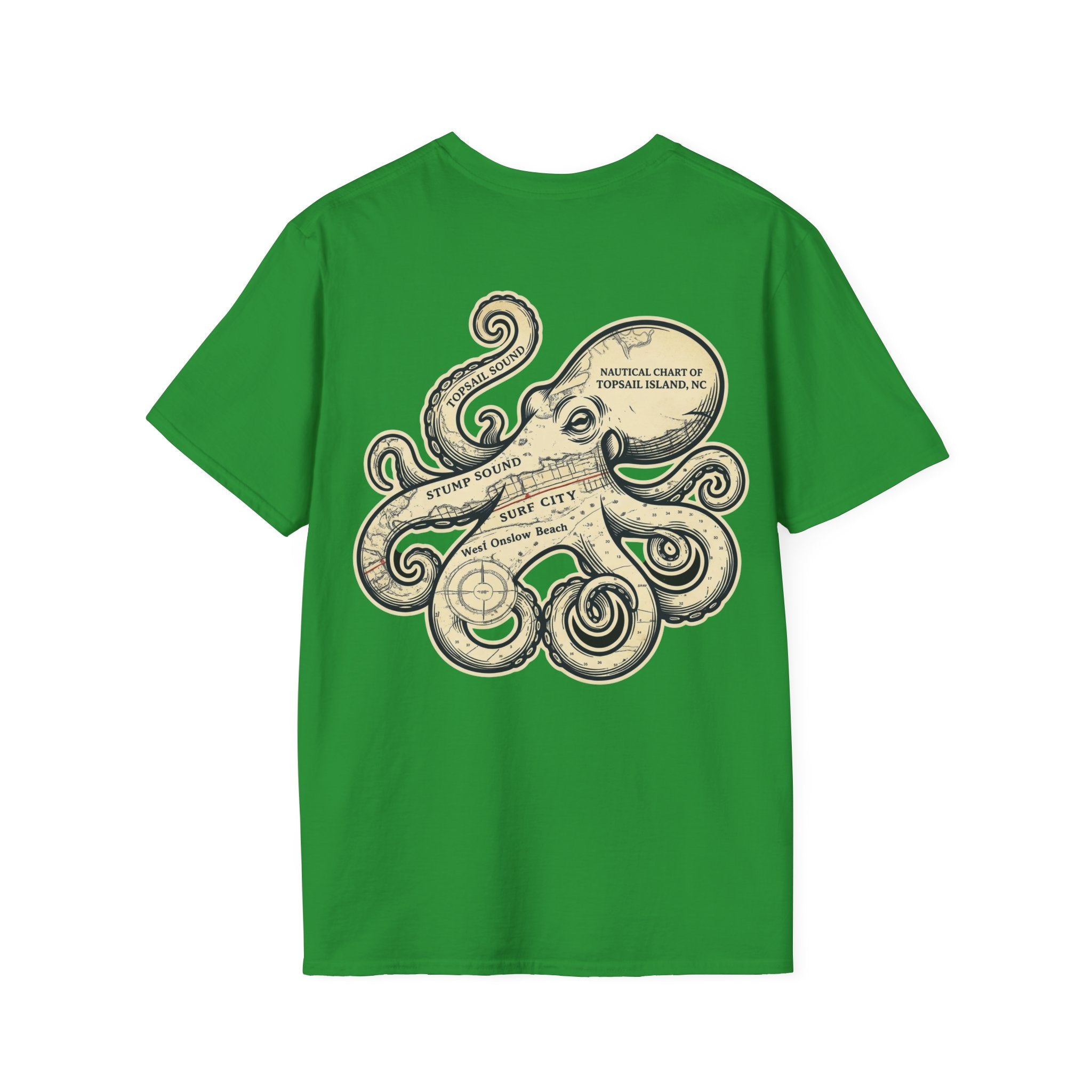 The Kraken of Topsail Vintage Nautical Chart T-Shirt