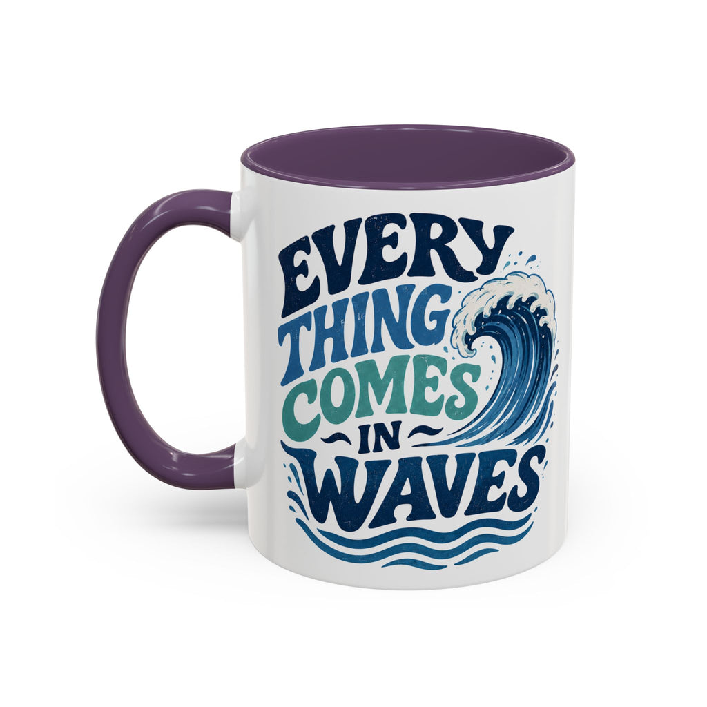 Everything Comes in Waves Coastal Coffee Cup