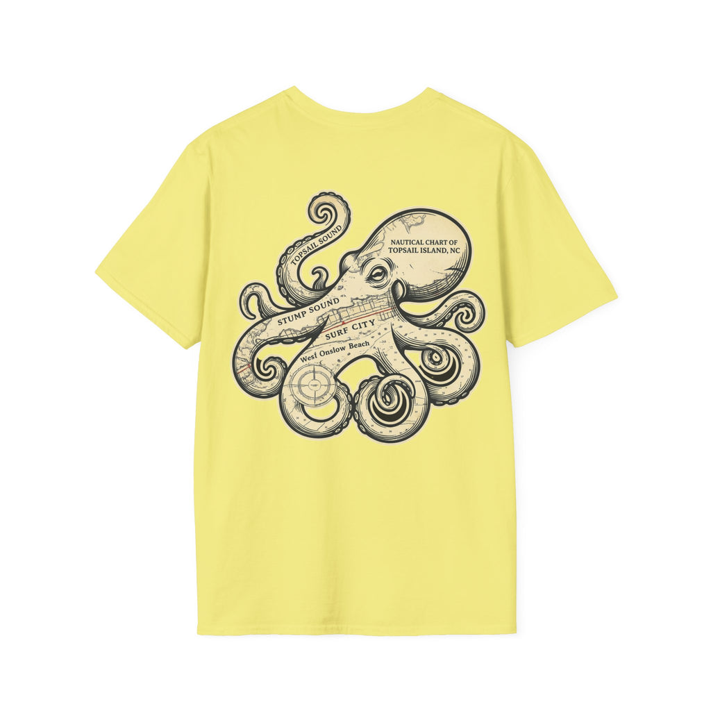 The Kraken of Topsail Vintage Nautical Chart T-Shirt