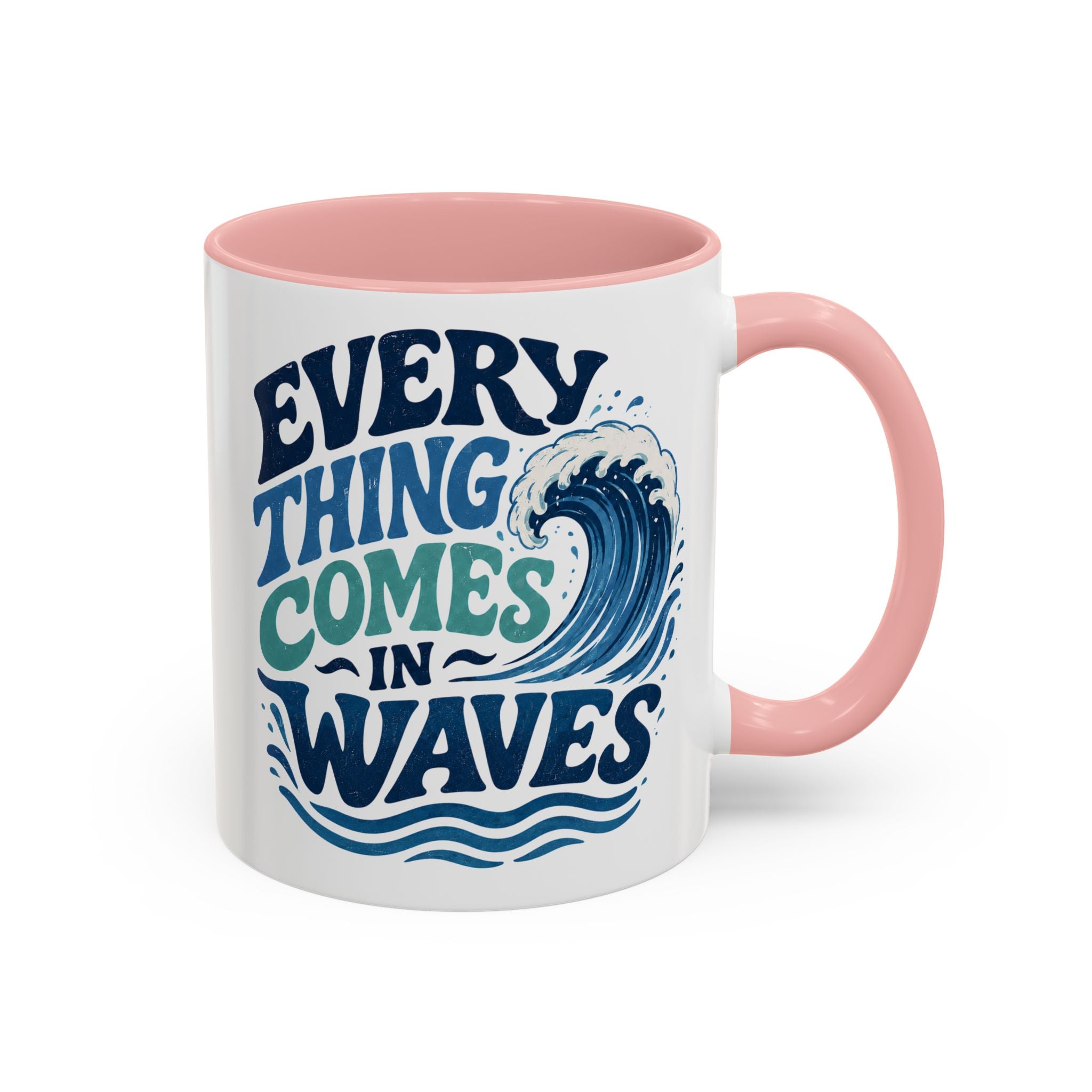 Everything Comes in Waves Coastal Coffee Cup