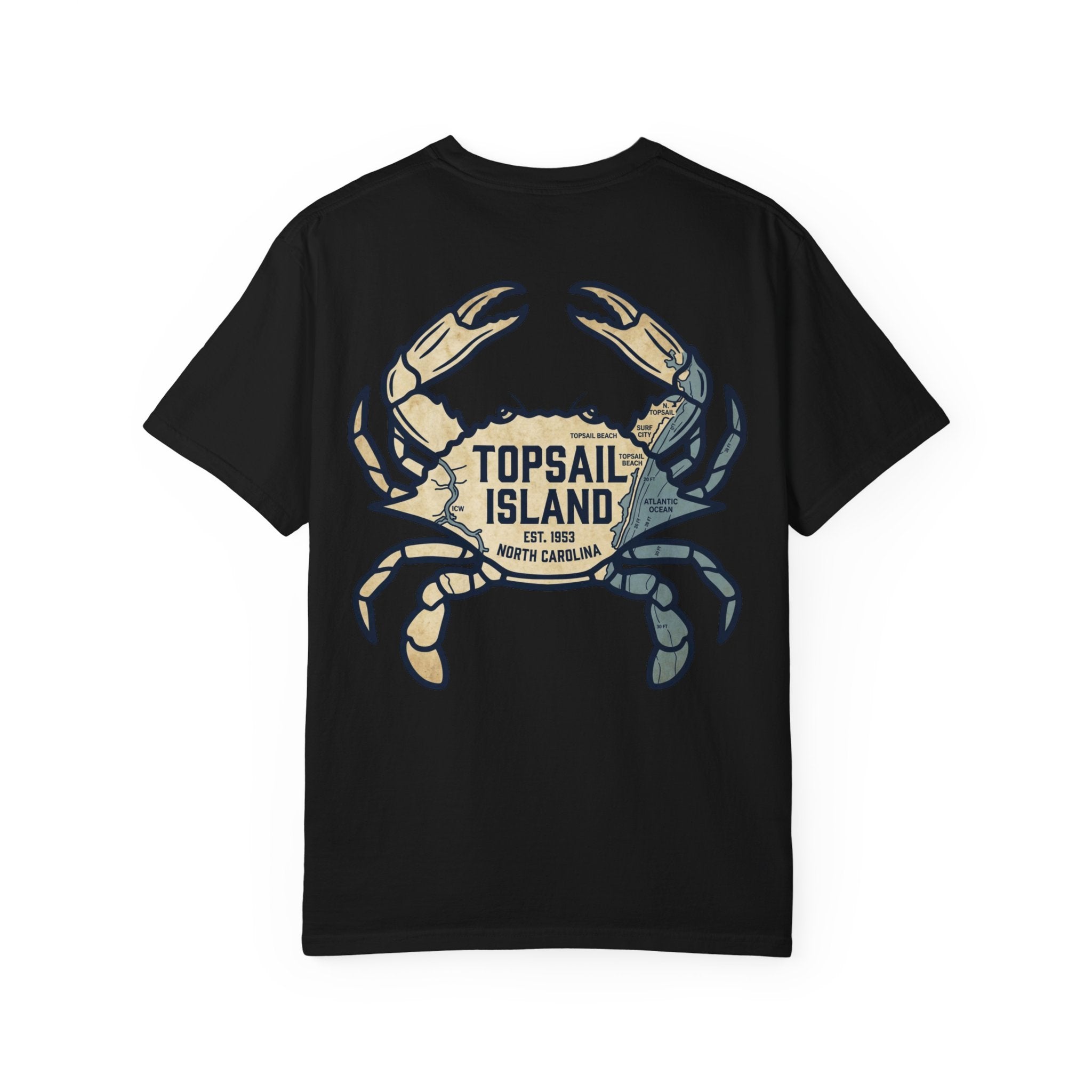 Salt & Sound Topsail Island Crab Shirt – Coastal North Carolina Tee