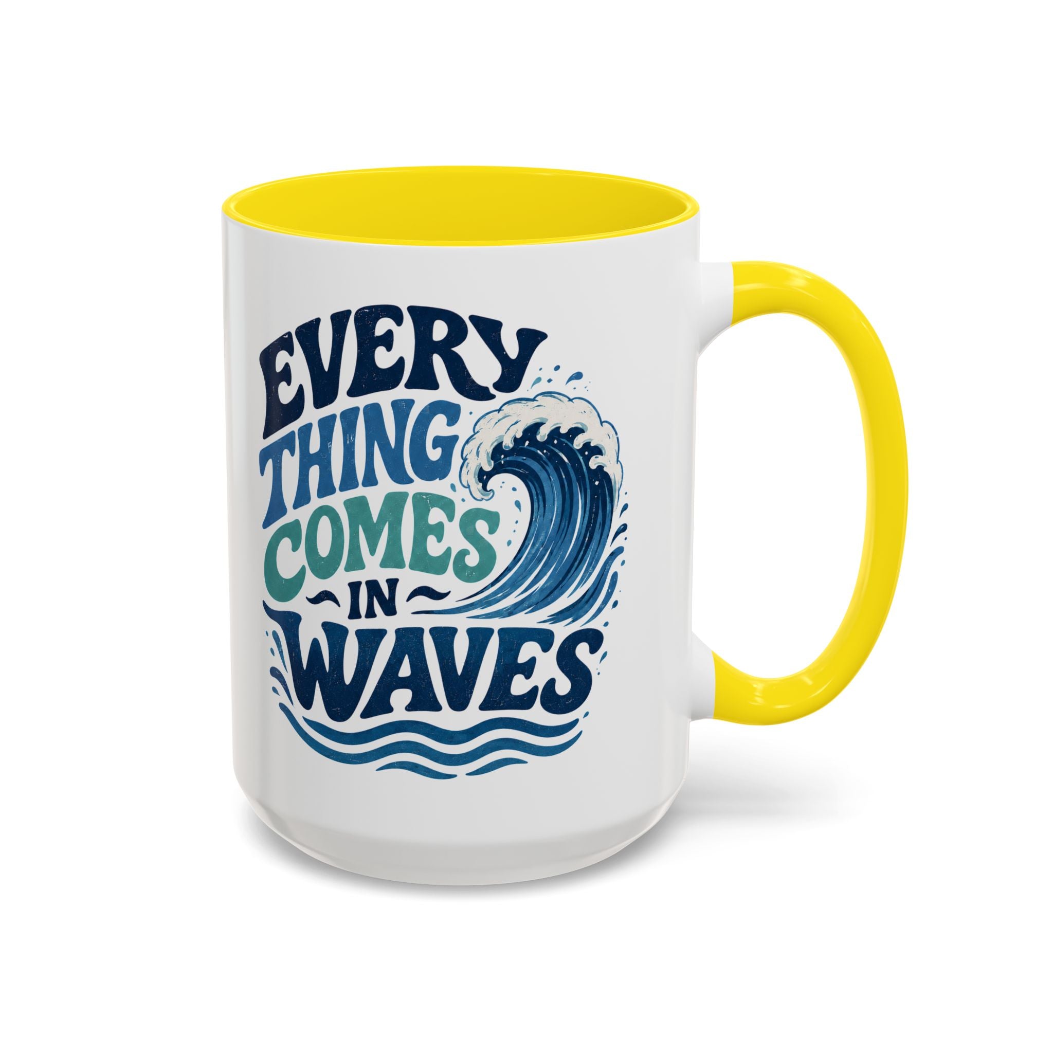Everything Comes in Waves Coastal Coffee Cup