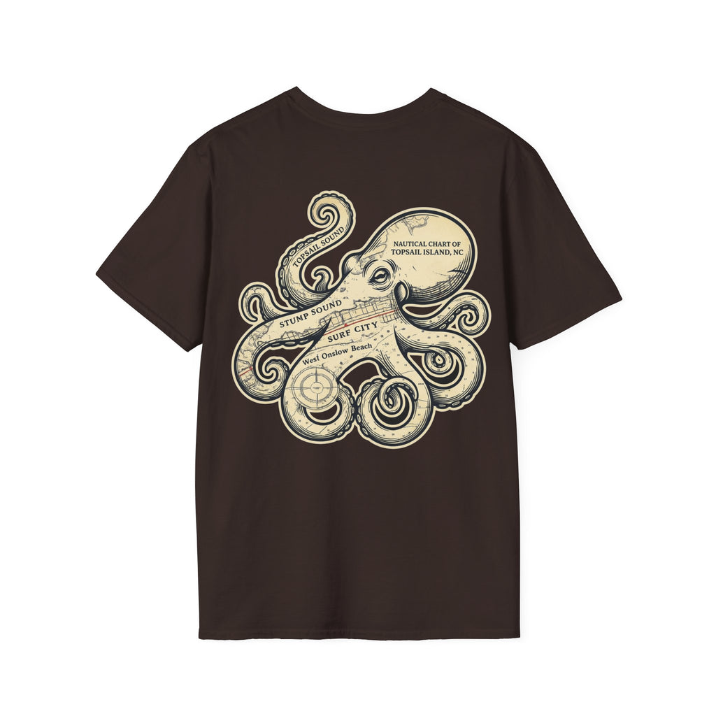 The Kraken of Topsail Vintage Nautical Chart T-Shirt