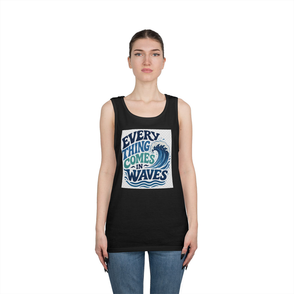 Everything Comes in Waves Coastal Graphic tee shirt