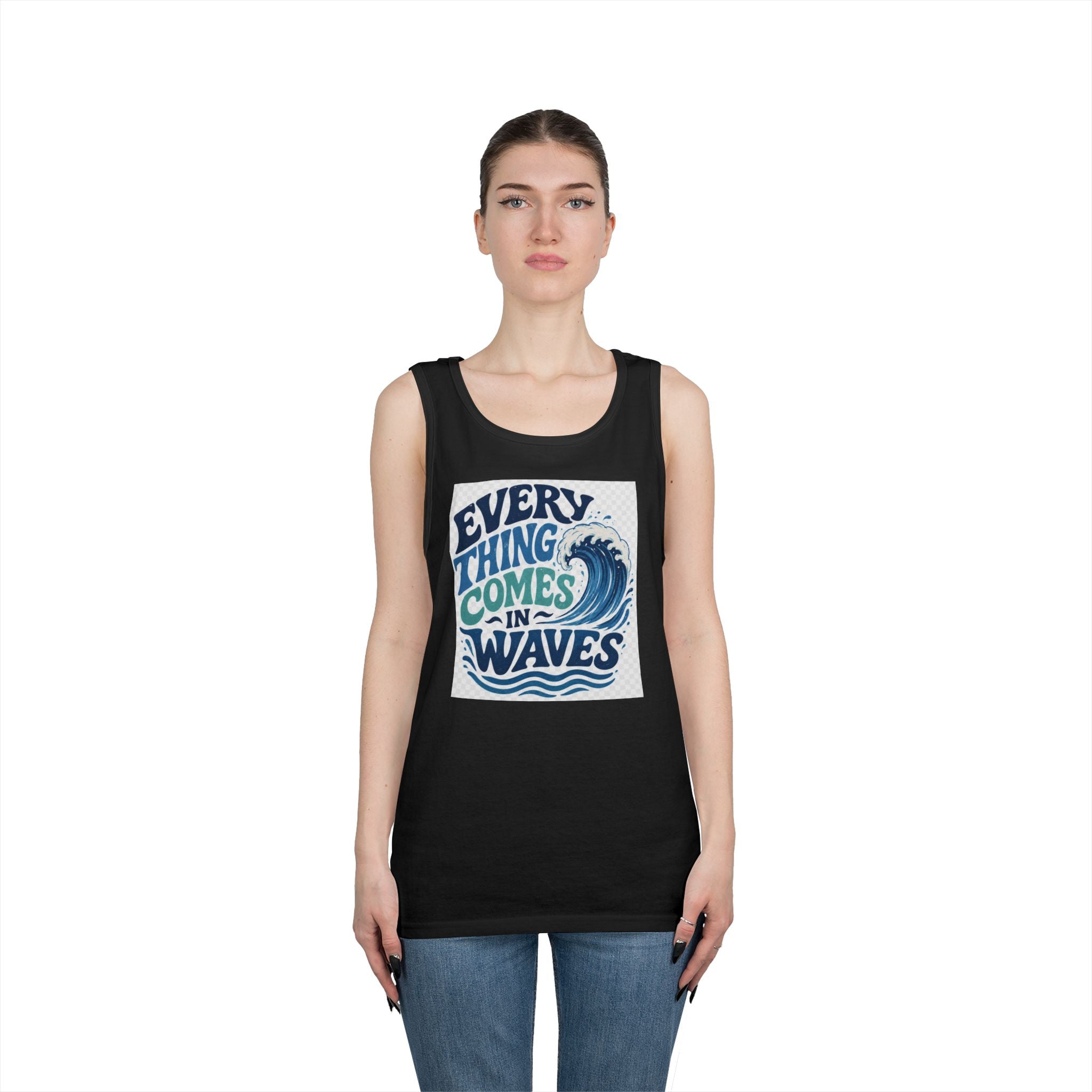 Everything Comes in Waves Coastal Graphic tee shirt