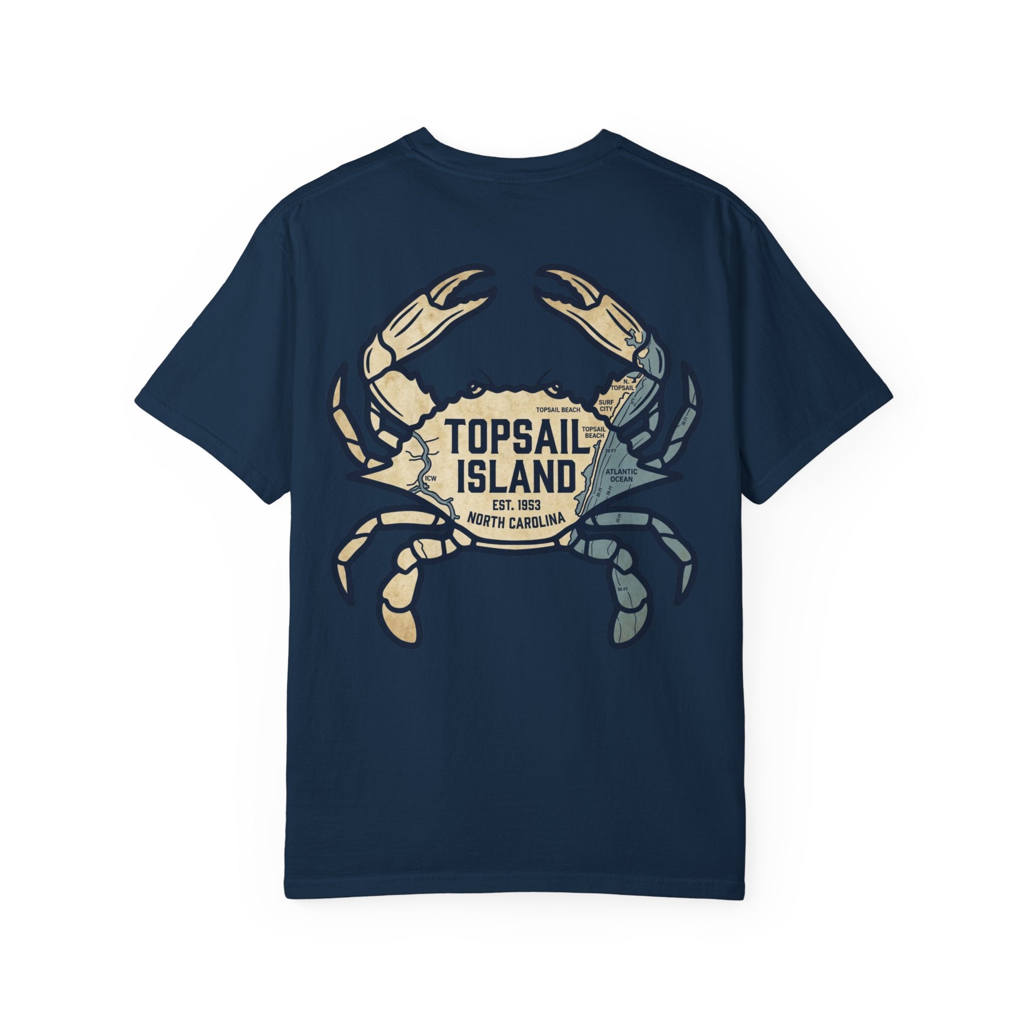 Salt & Sound Topsail Island Crab Shirt – Coastal North Carolina Tee
