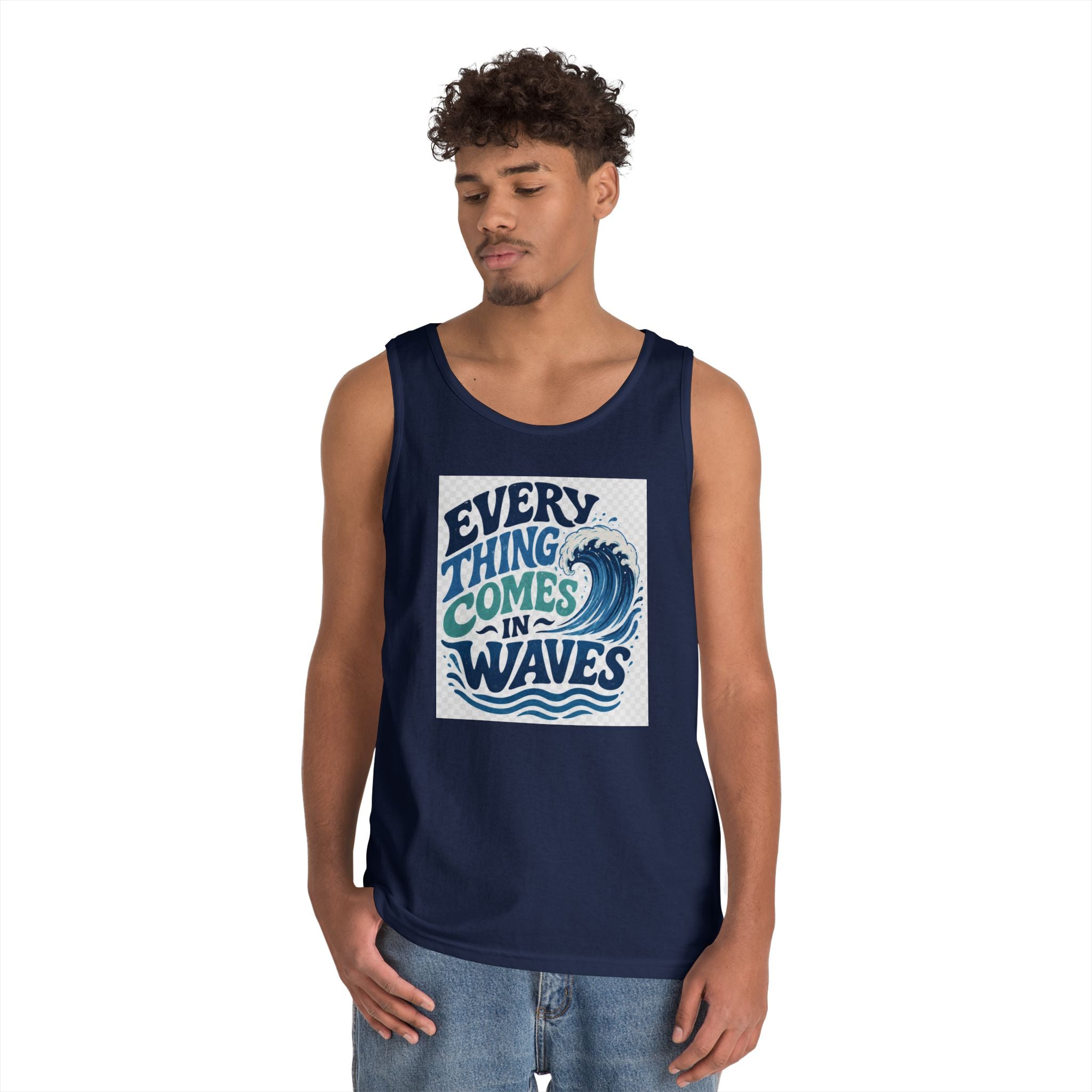 Everything Comes in Waves Coastal Graphic tee shirt