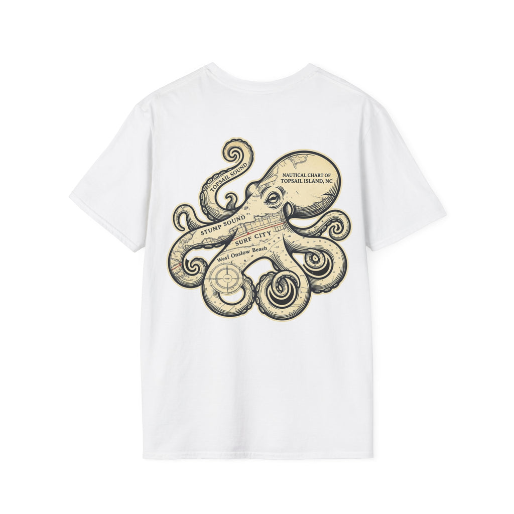 The Kraken of Topsail Vintage Nautical Chart T-Shirt