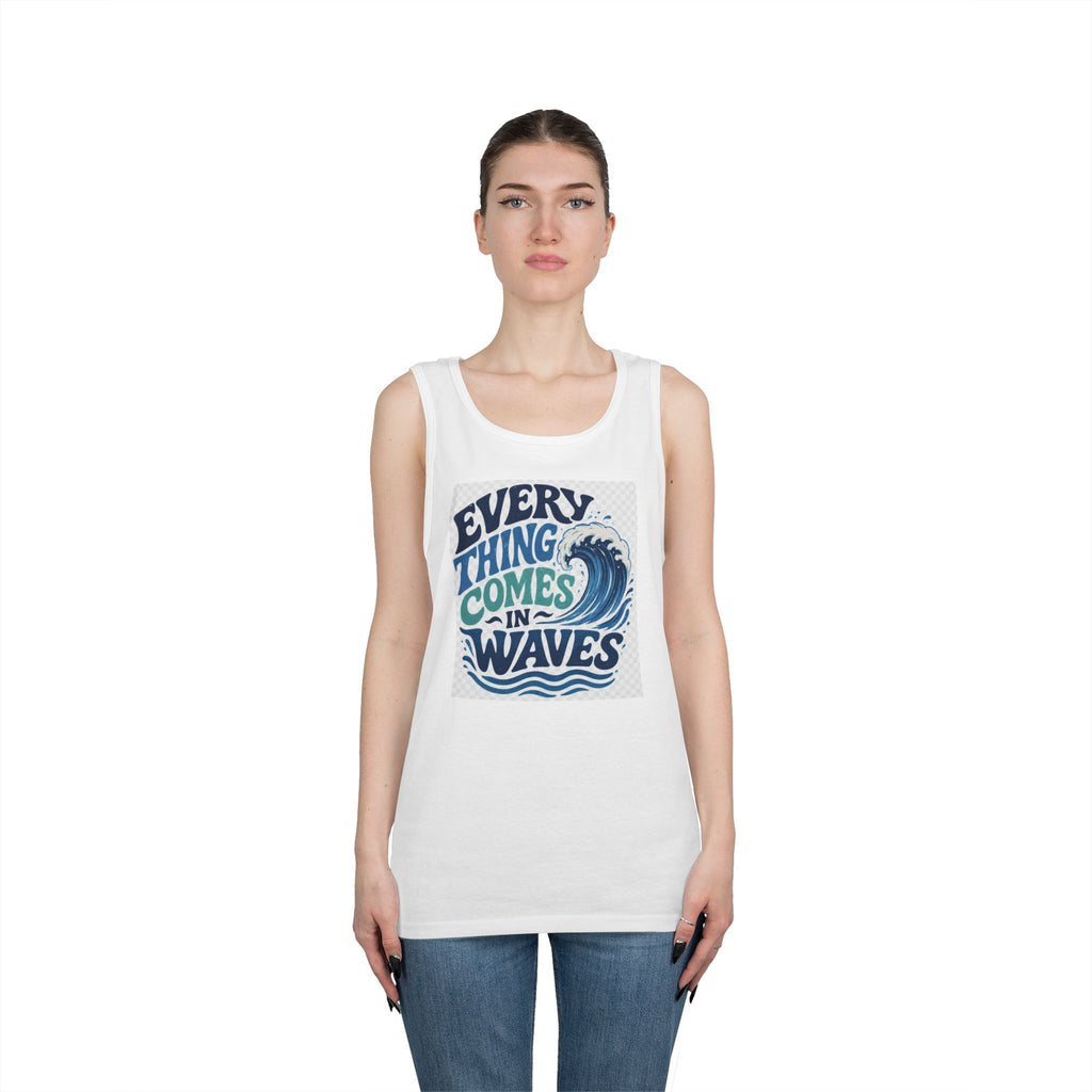 Everything Comes in Waves Coastal Graphic tee shirt