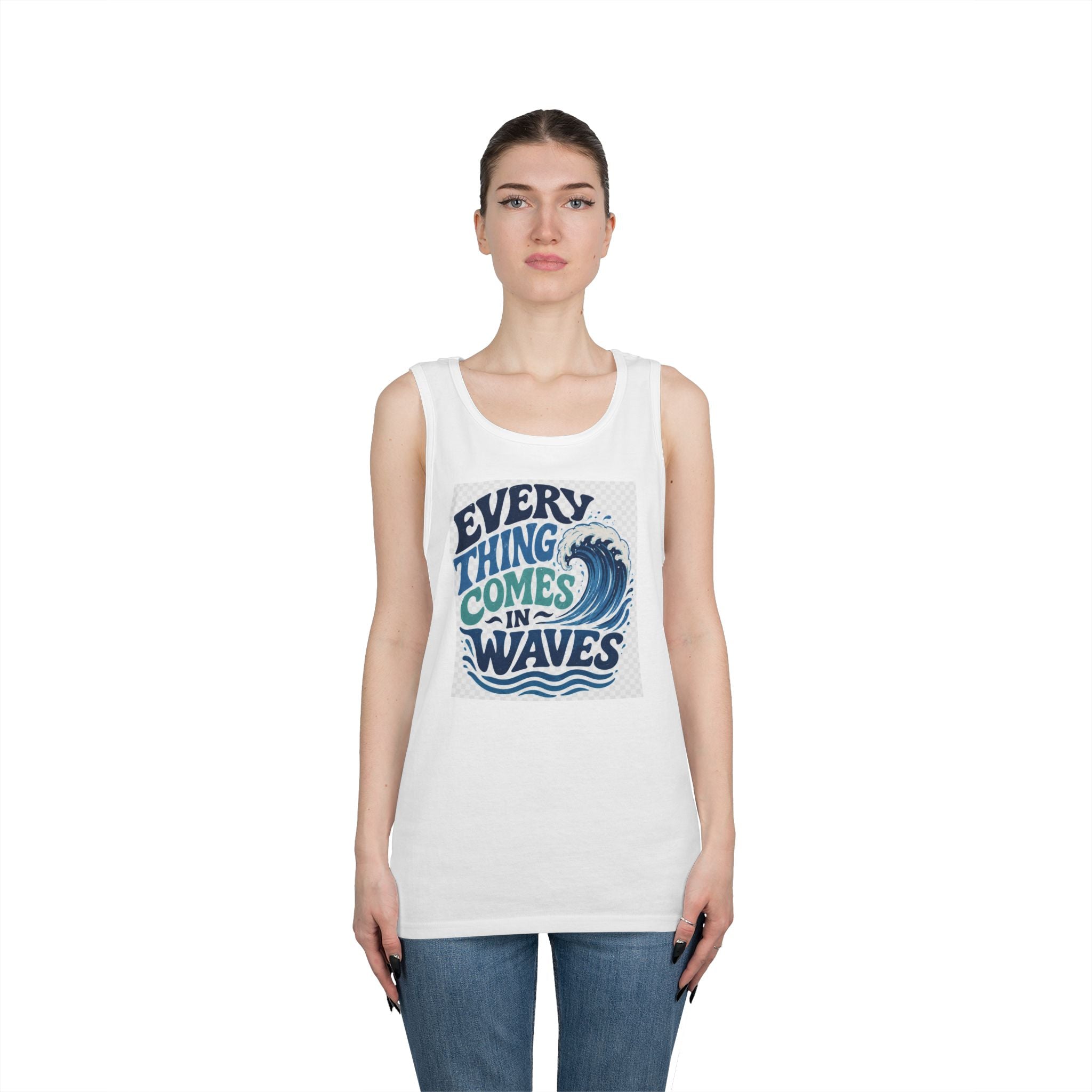 Everything Comes in Waves Coastal Graphic tee shirt
