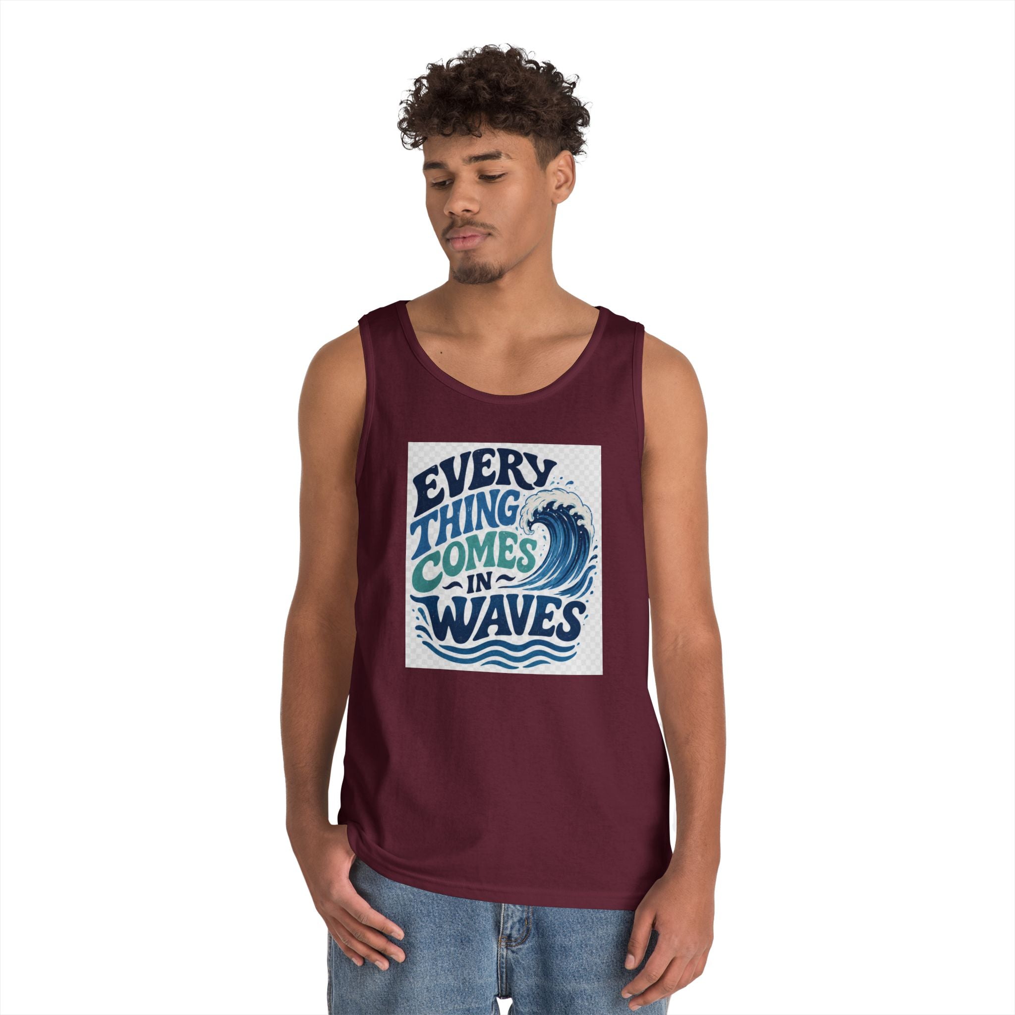 Everything Comes in Waves Coastal Graphic tee shirt