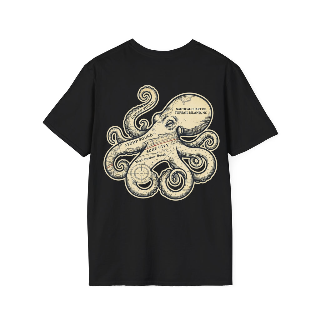 The Kraken of Topsail Vintage Nautical Chart T-Shirt