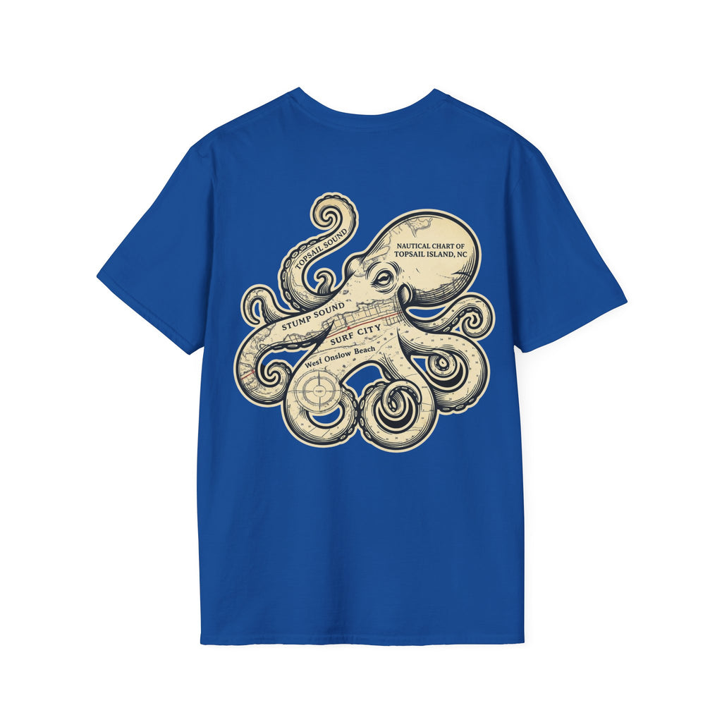 The Kraken of Topsail Vintage Nautical Chart T-Shirt