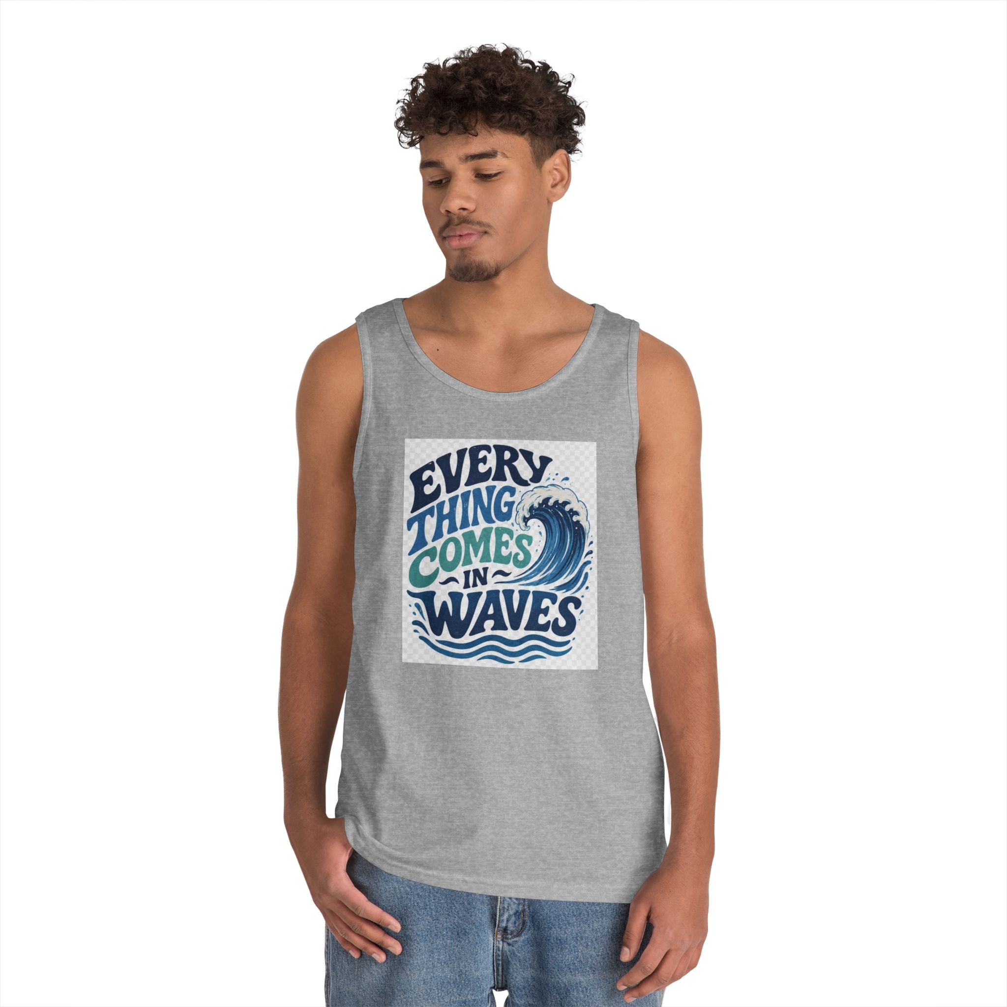 Everything Comes in Waves Coastal Graphic tee shirt