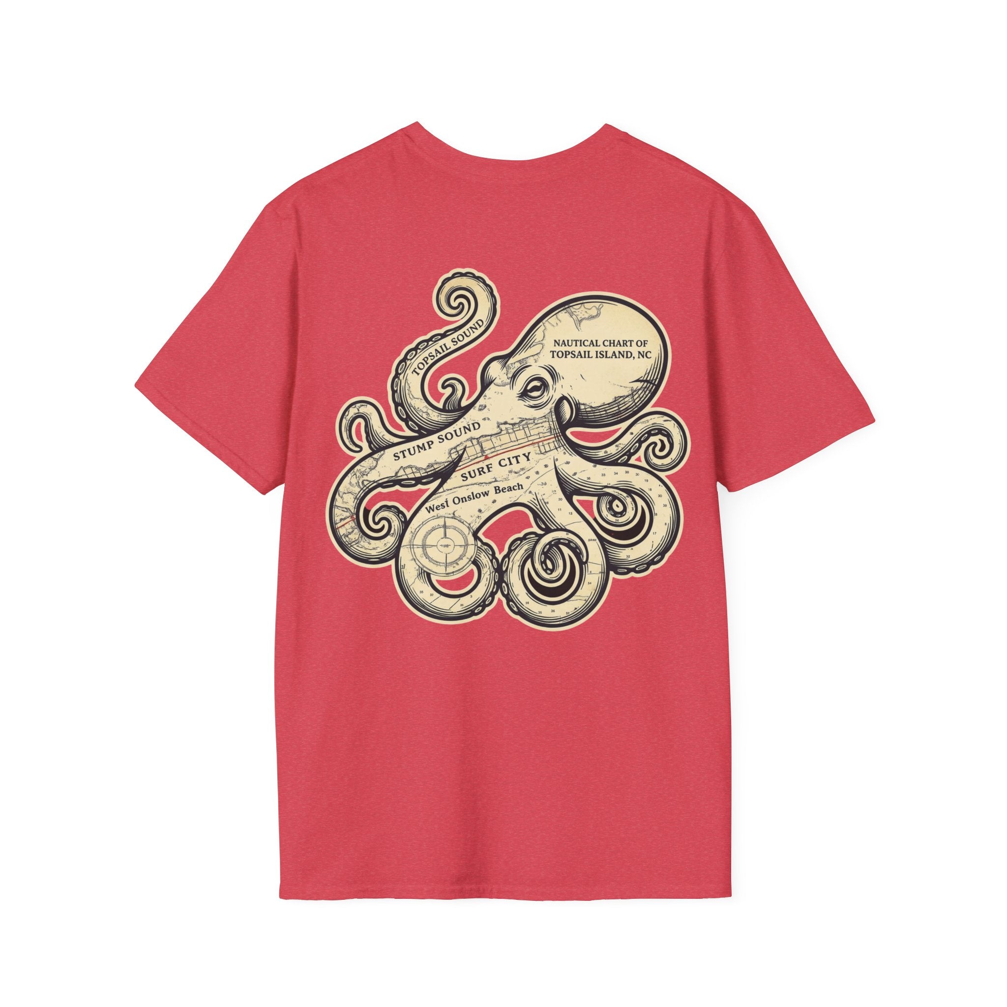 The Kraken of Topsail Vintage Nautical Chart T-Shirt