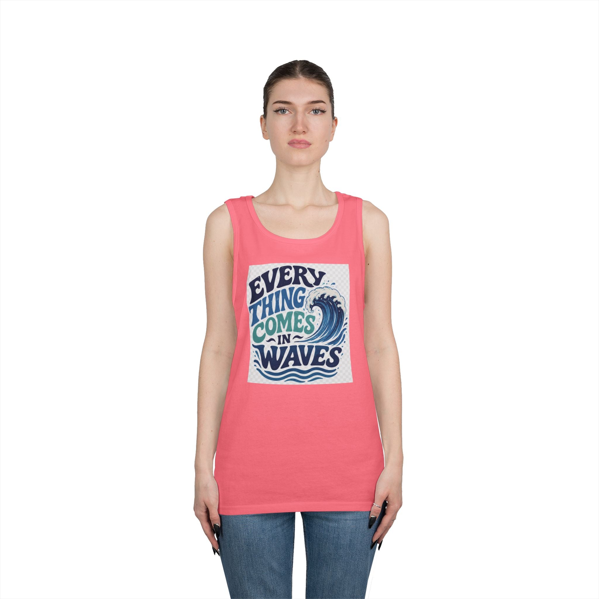 Everything Comes in Waves Coastal Graphic tee shirt