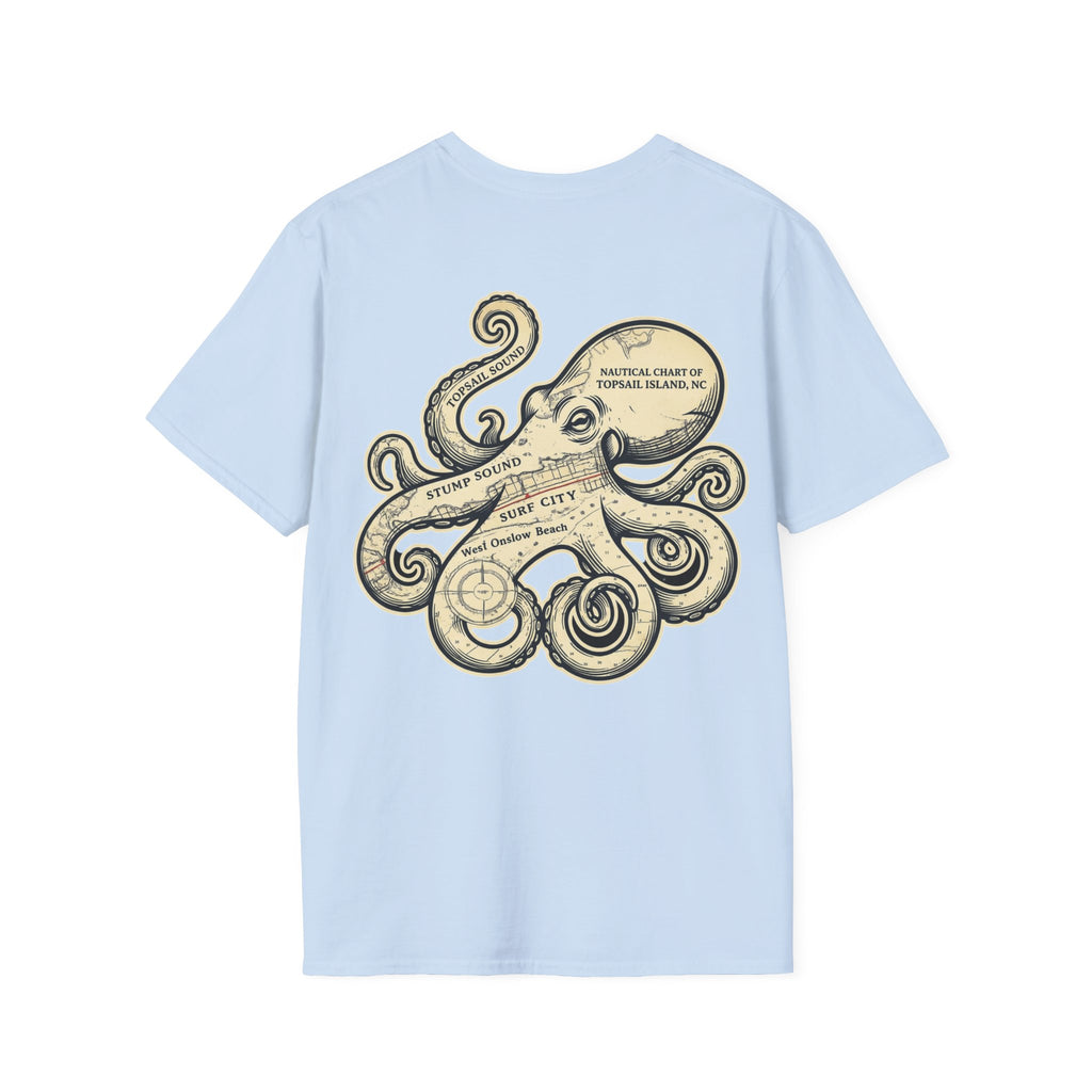 The Kraken of Topsail Vintage Nautical Chart T-Shirt