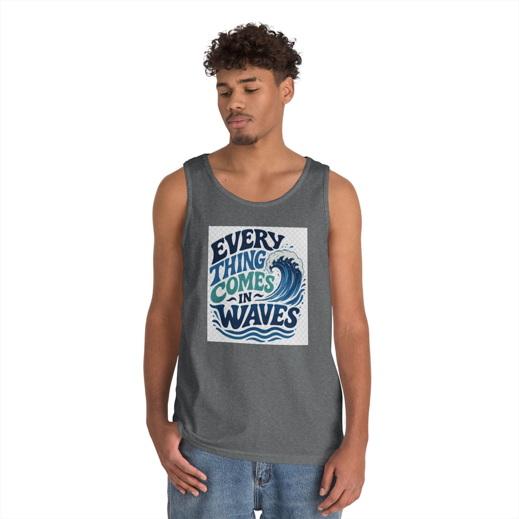 Everything Comes in Waves Coastal Graphic tee shirt