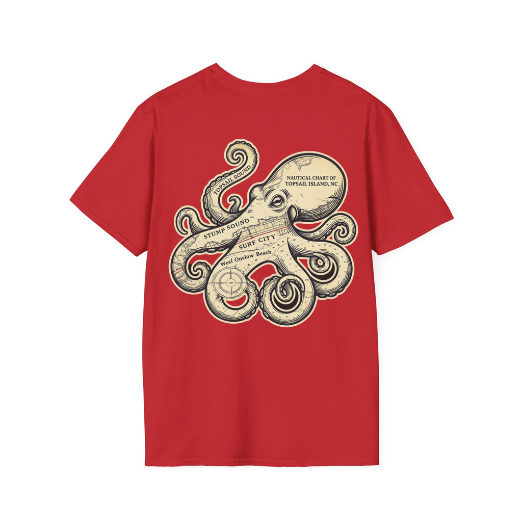 The Kraken of Topsail Vintage Nautical Chart T-Shirt