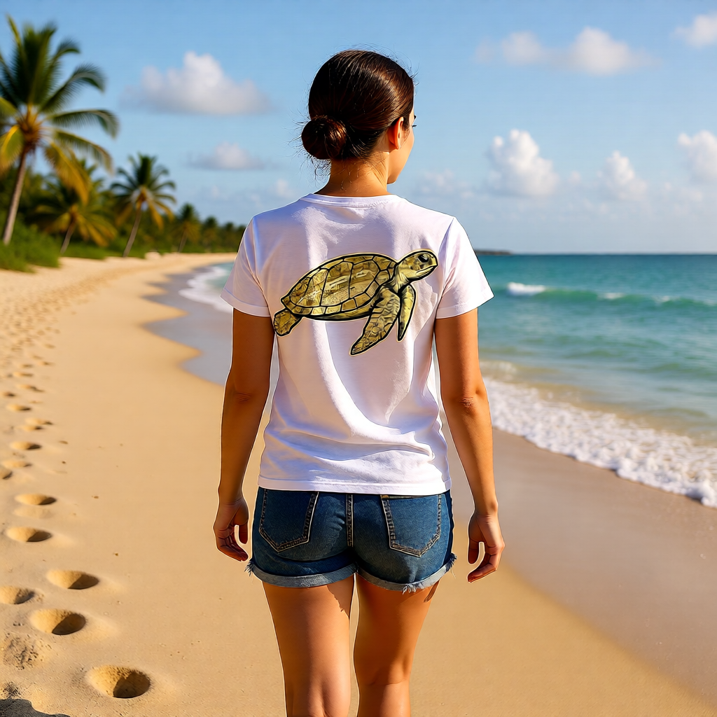 Sea Turtle Graphic T-Shirt — Coastal Vintage Turtle Tee